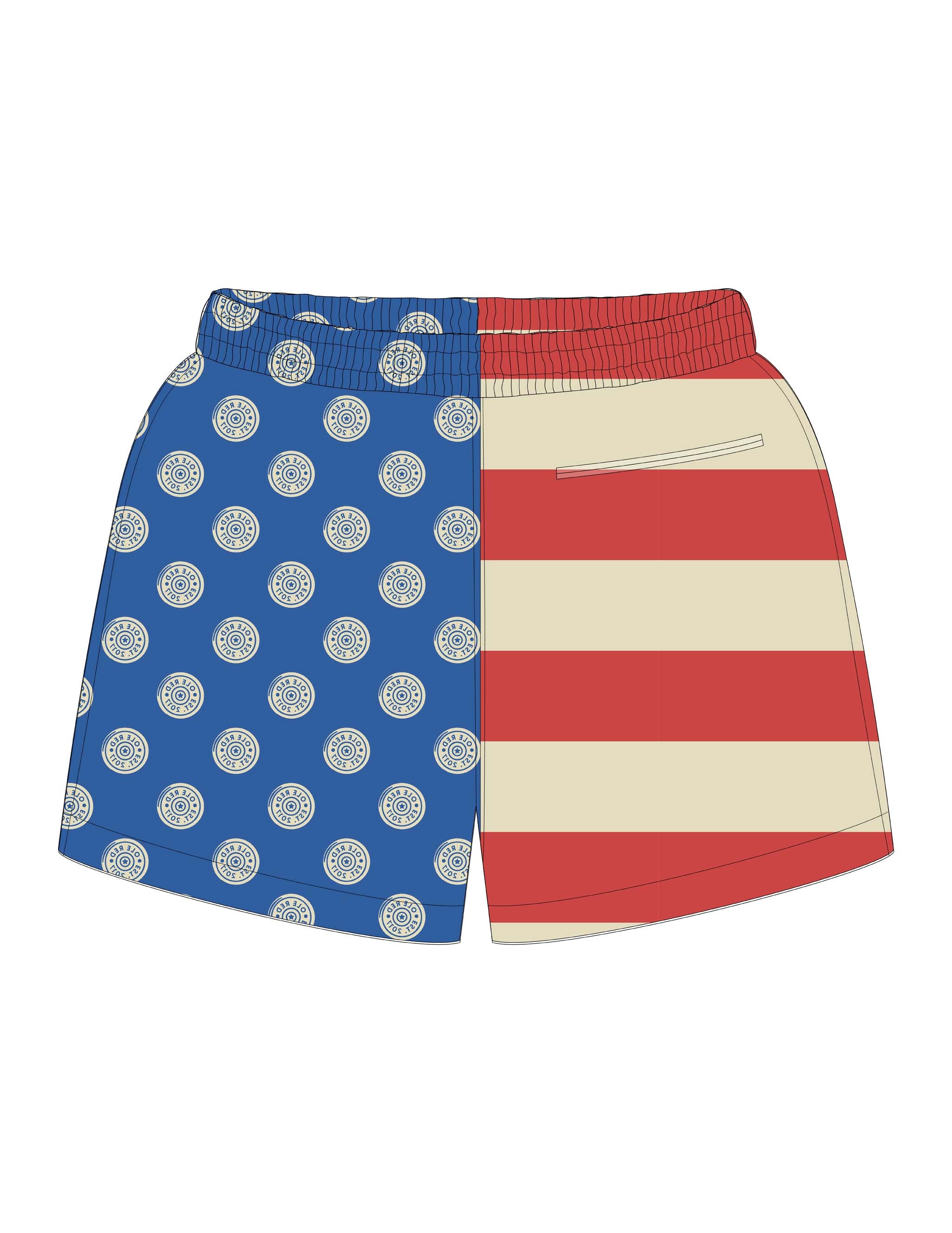 Ole Red Americana Board Shorts