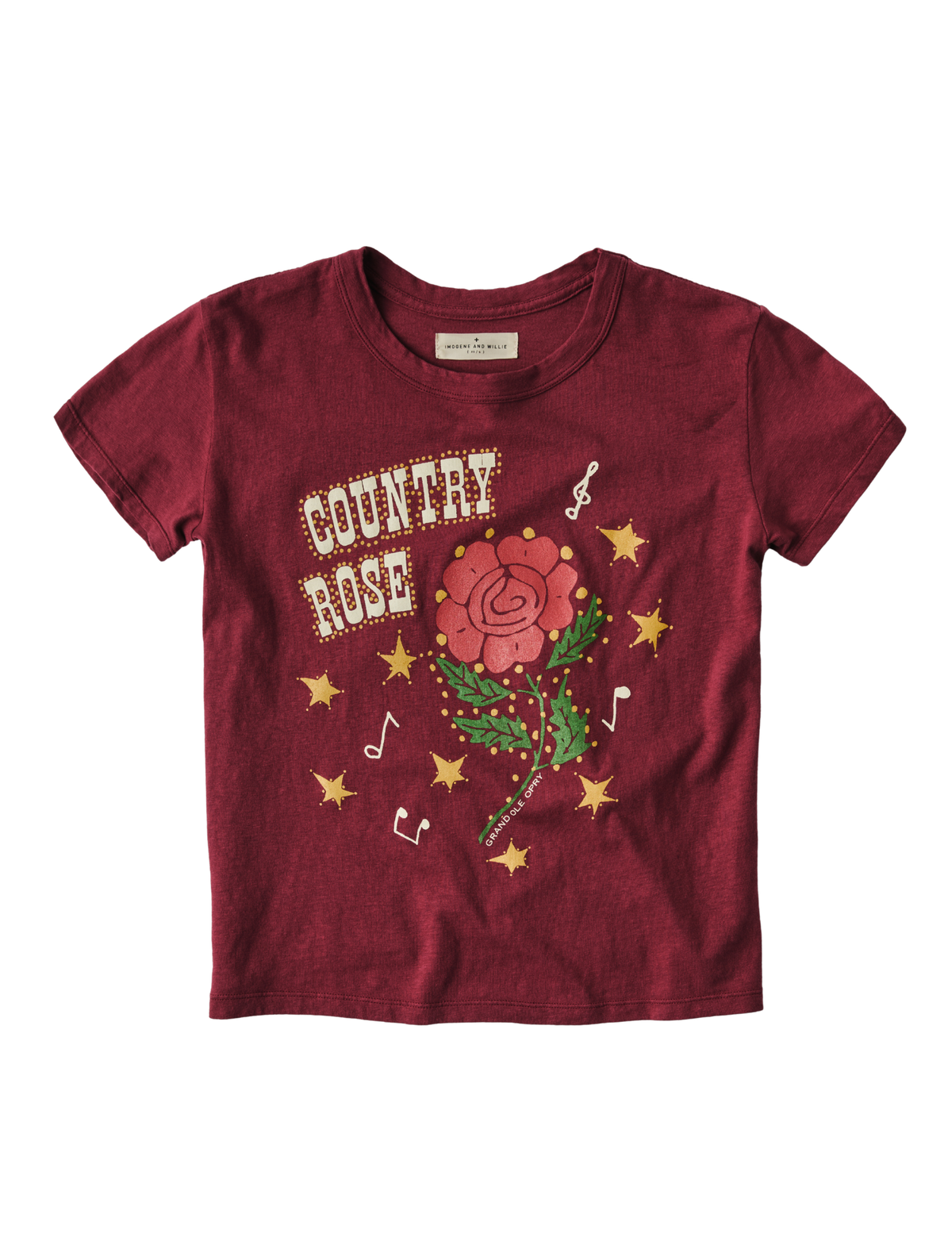 Opry x Imogene + Willie x Manuel Country Rose Tee - RED / XS/SM - CREWS