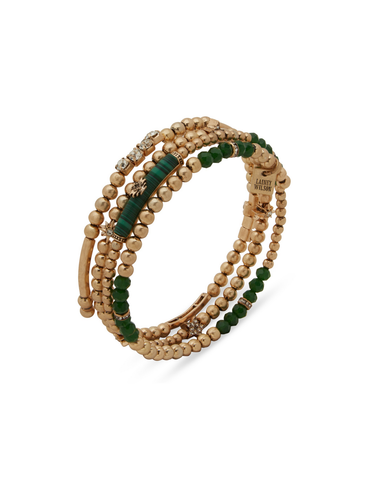 Lainey Wilson Mini Charm Coil Bracelets Green - BRACELETS