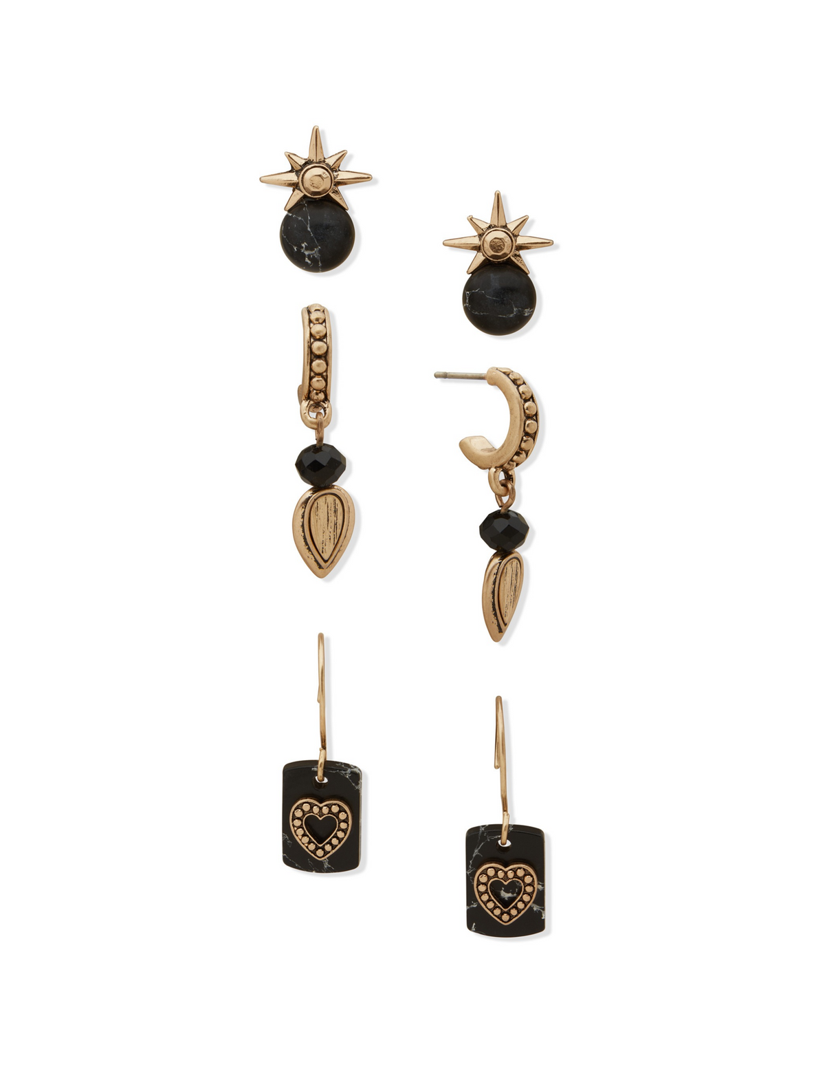 Lainey Wilson Stone Heart Trio Earring Set - EARRINGS