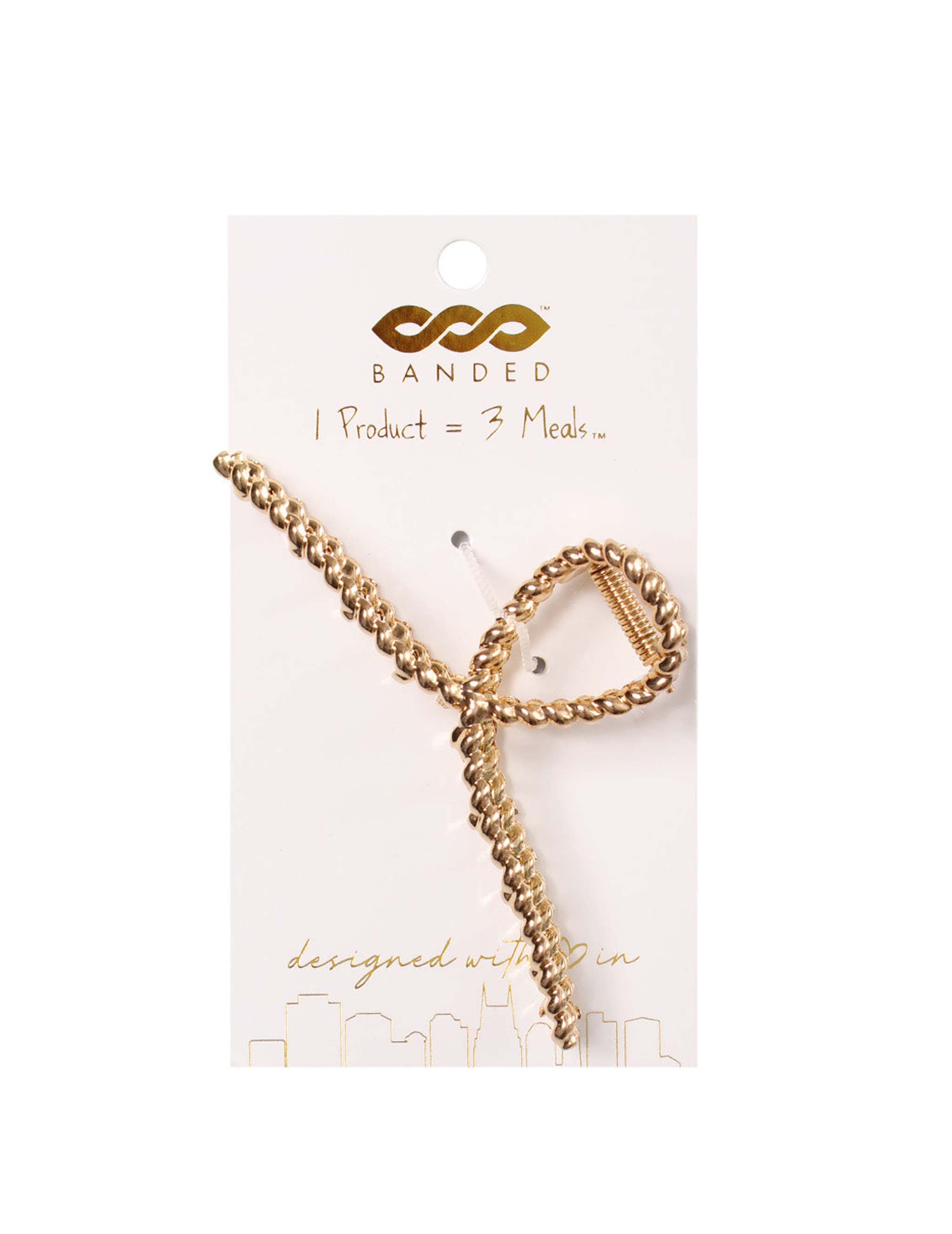 Gold Rope Lasso Claw Clip
