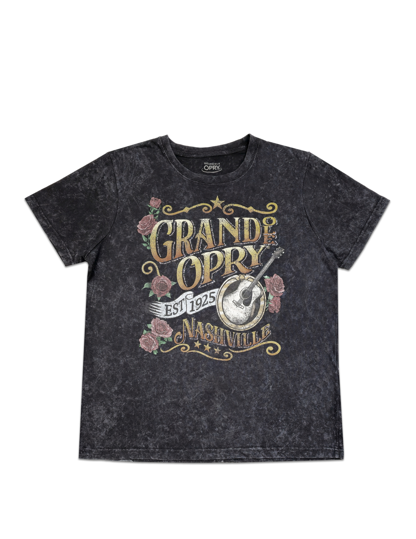 Grand Ole Opry Guitar Rhinestone T-Shirt - SM - CREWS