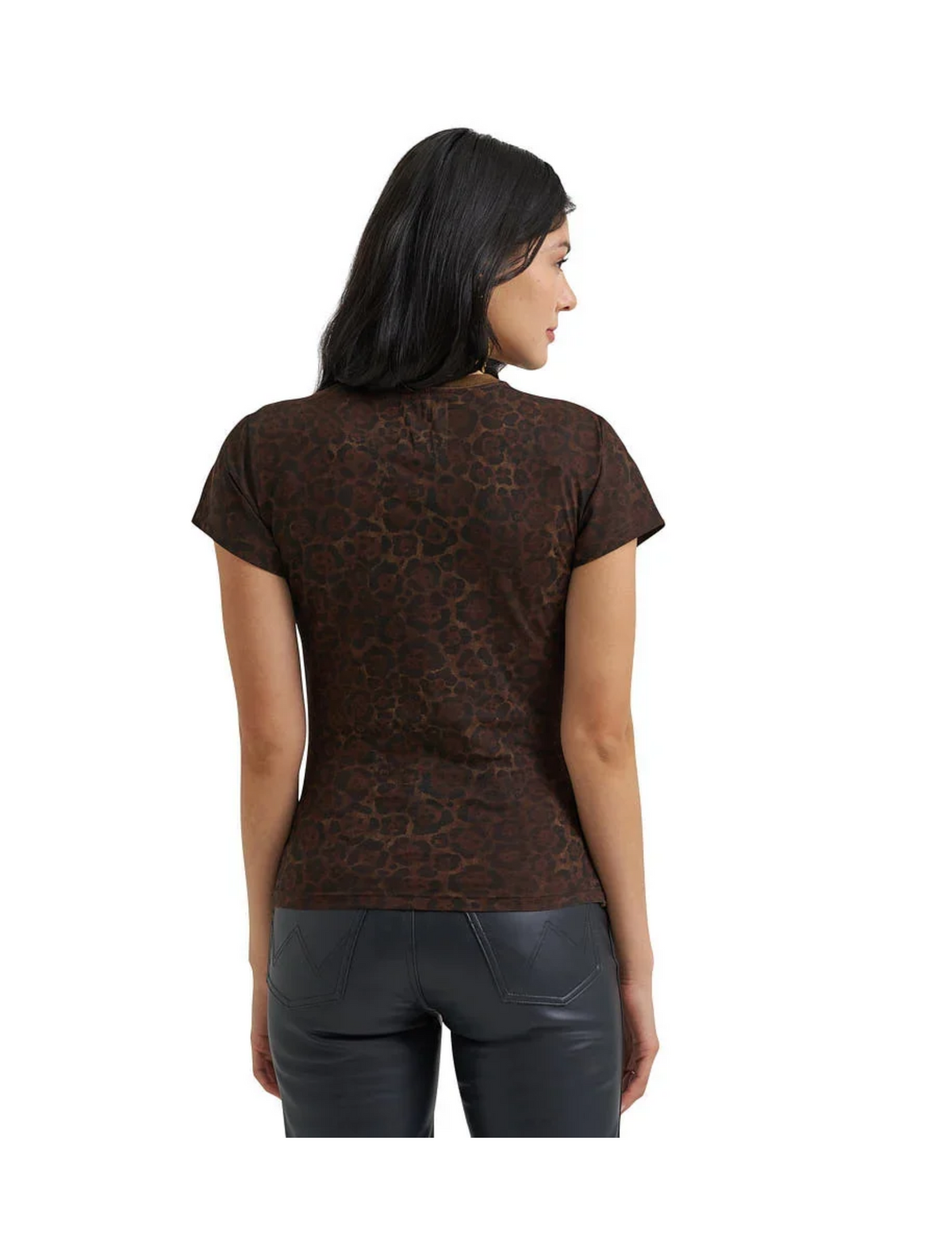 Wrangler x Lainey Wilson Rodeo Nights Leopard Print T-Shirt - CREWS