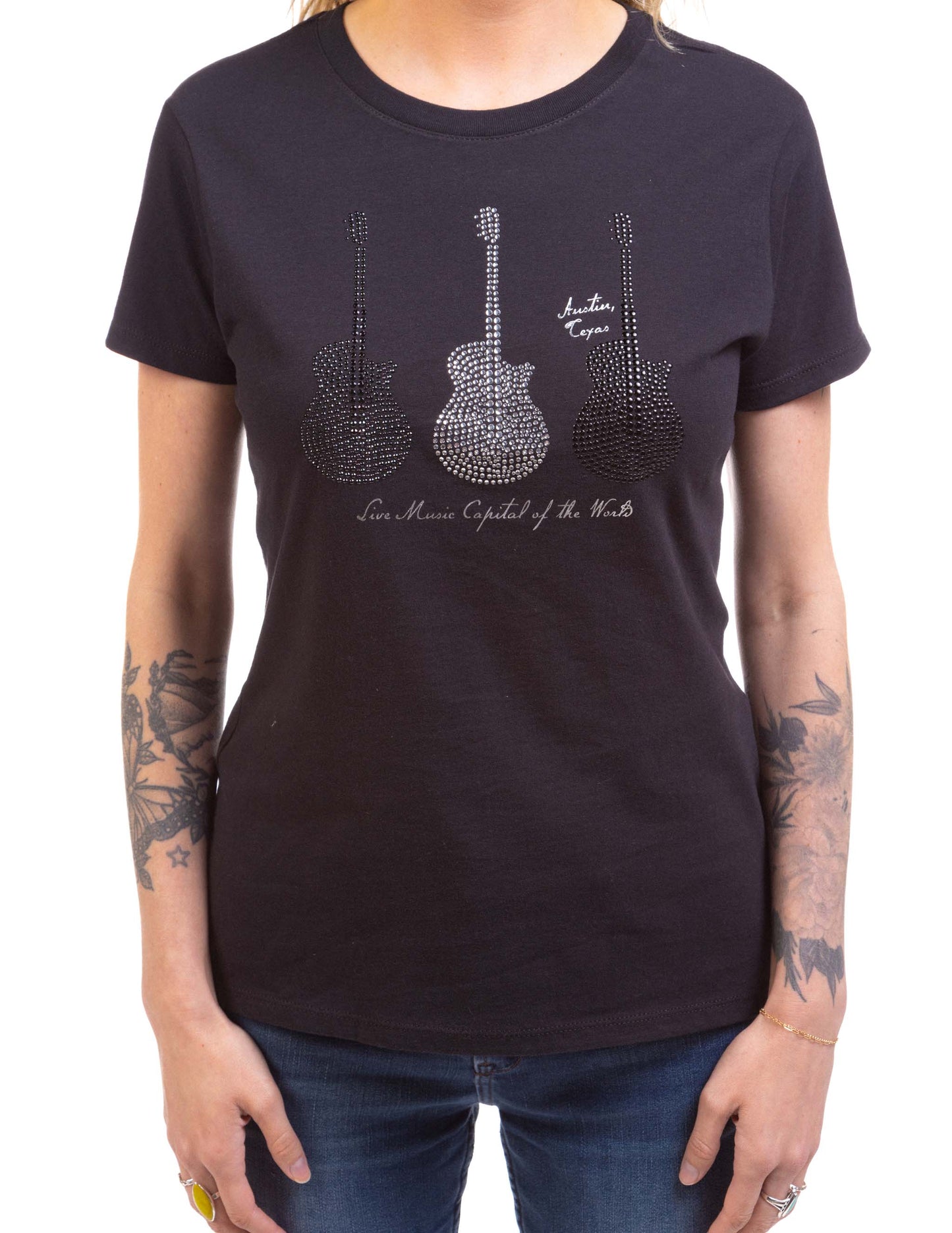 ACL Live Rhinestone Guitar Trio T-Shirt - S/S