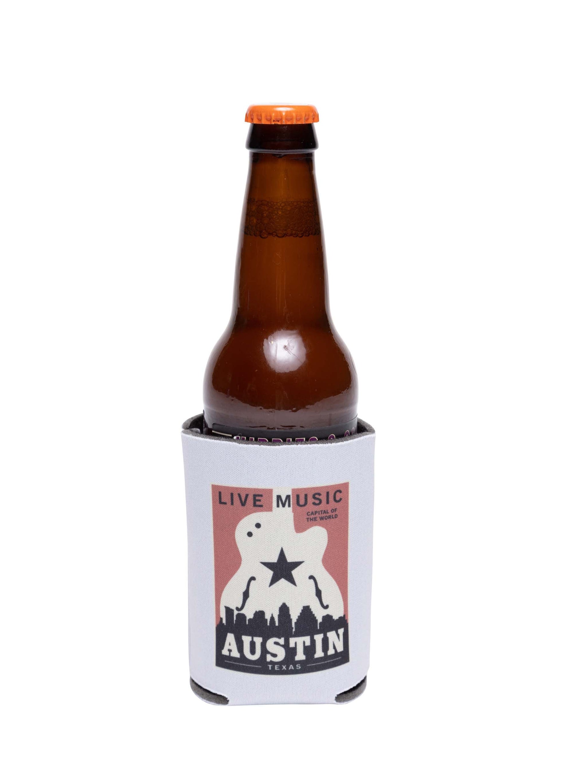 Austin Guitar Poster Koozie - DRINKWARE