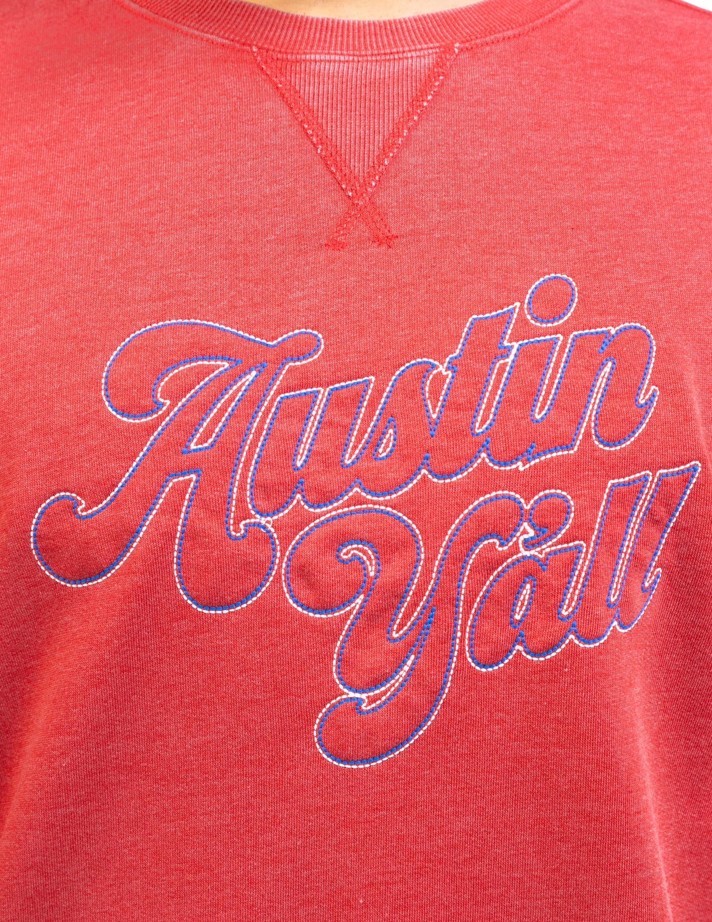 Austin Y’all Crew - RED / SM - FLEECE
