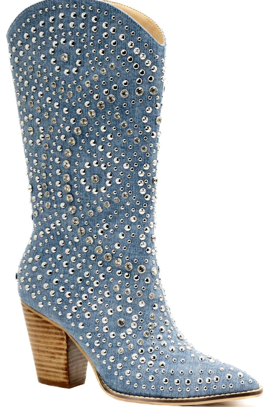 Boot Scootin’ Bedazzled Calf Boot by Corkys - DENIM / 7 - BOOTS