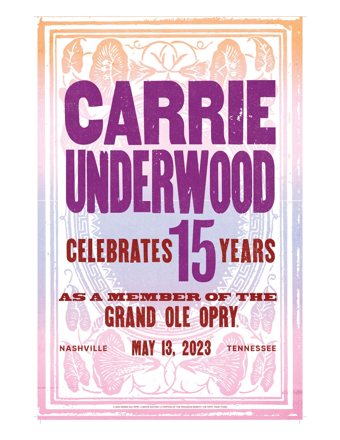 Carrie Underwood 15th Opry Anniversary Poster - POSTERS