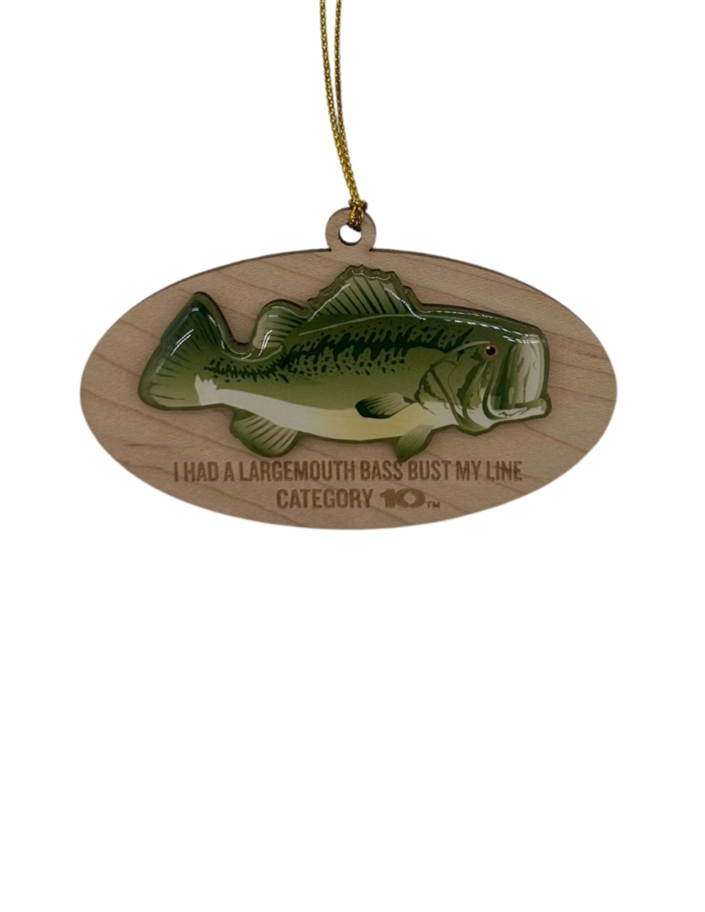 Category 10 Mounted Bass Ornament - ORNAMENTS