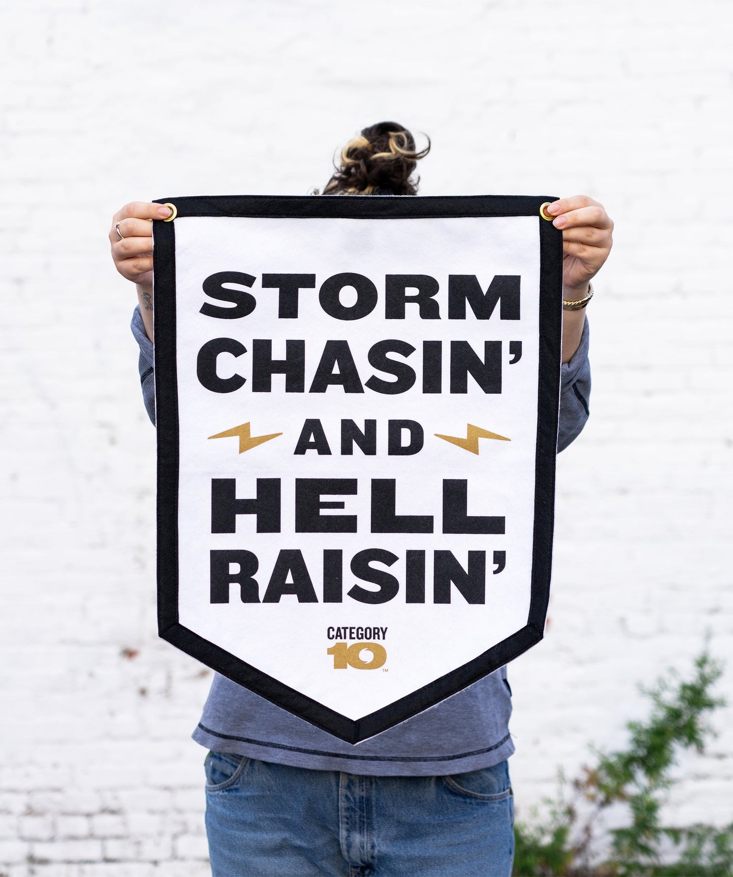 Category 10 Storm Chasin Felt Oxford Pendant Banner - DECOR