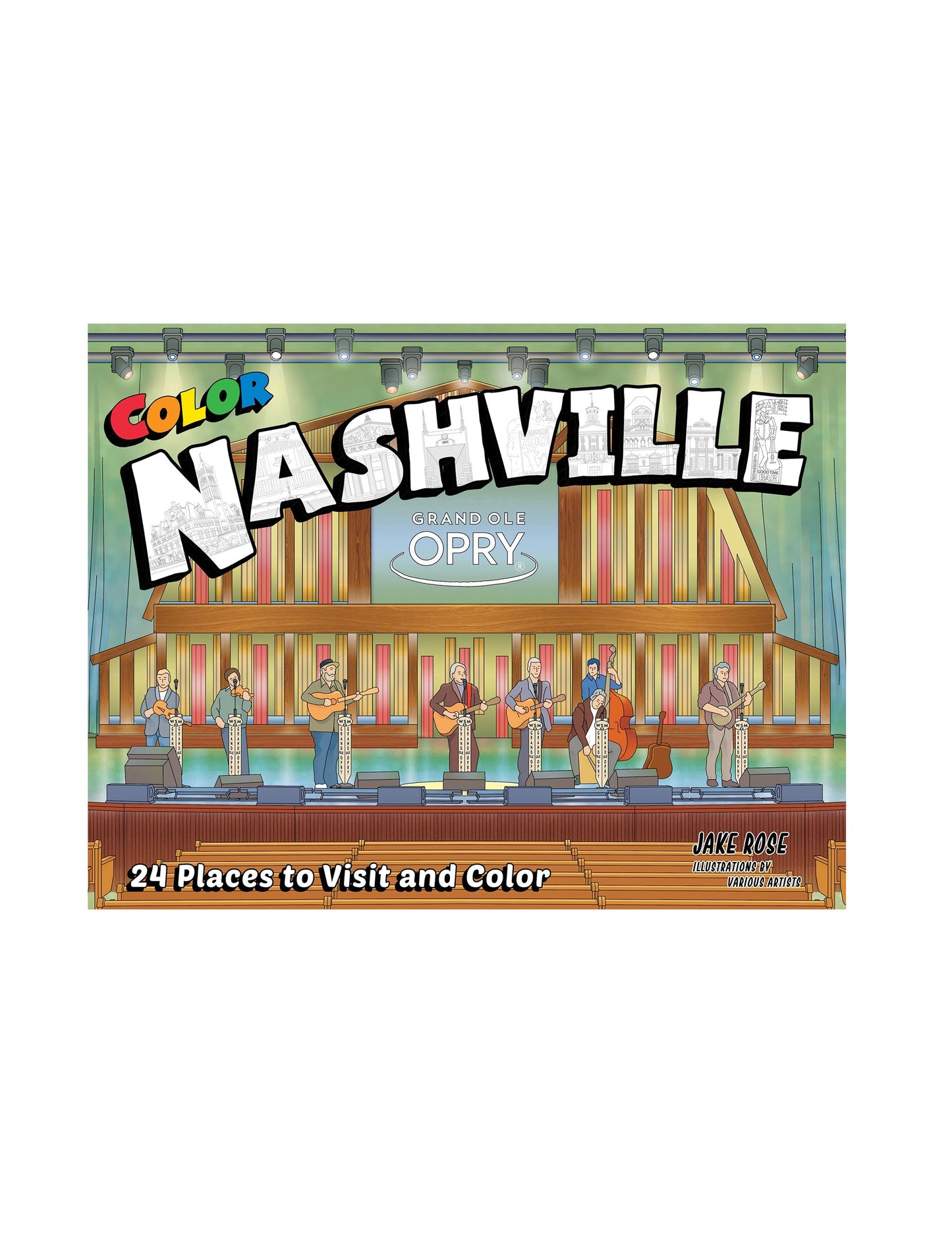 Color Nashville Coloring Book + Colored Pencil Set