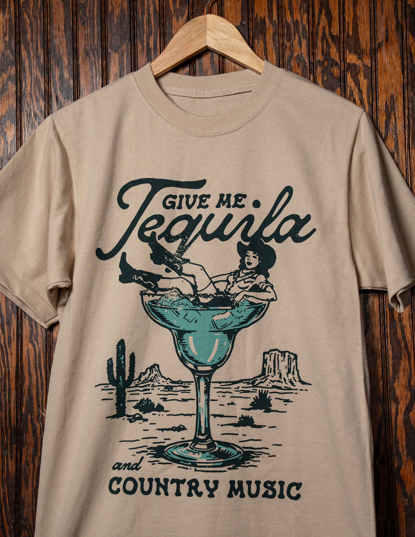 Cowboys + Cocktails Cowgirl on the Rocks T-Shirt - CREWS
