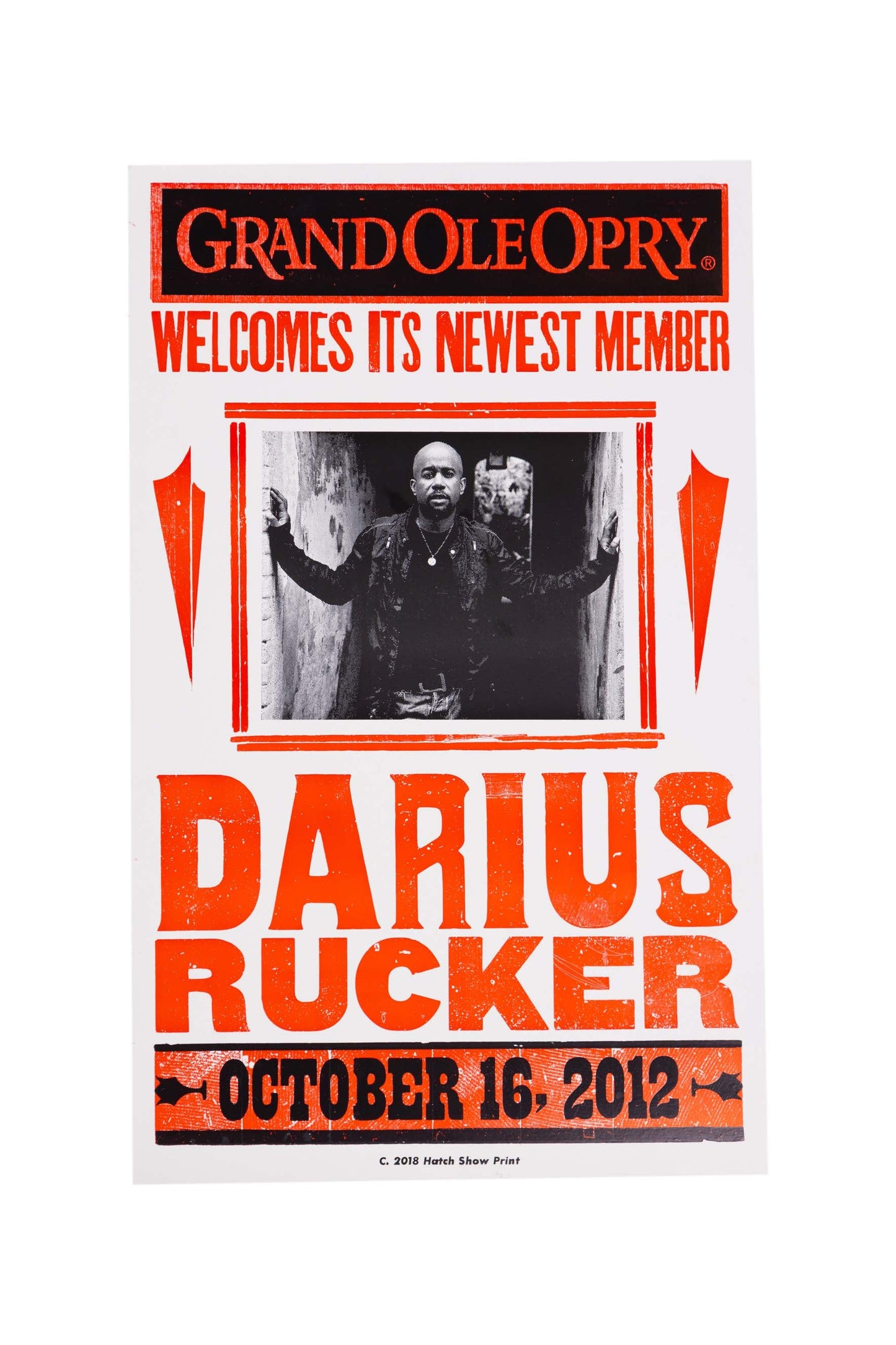 Darius Rucker Official Opry Induction Hatch Show Print - POSTERS