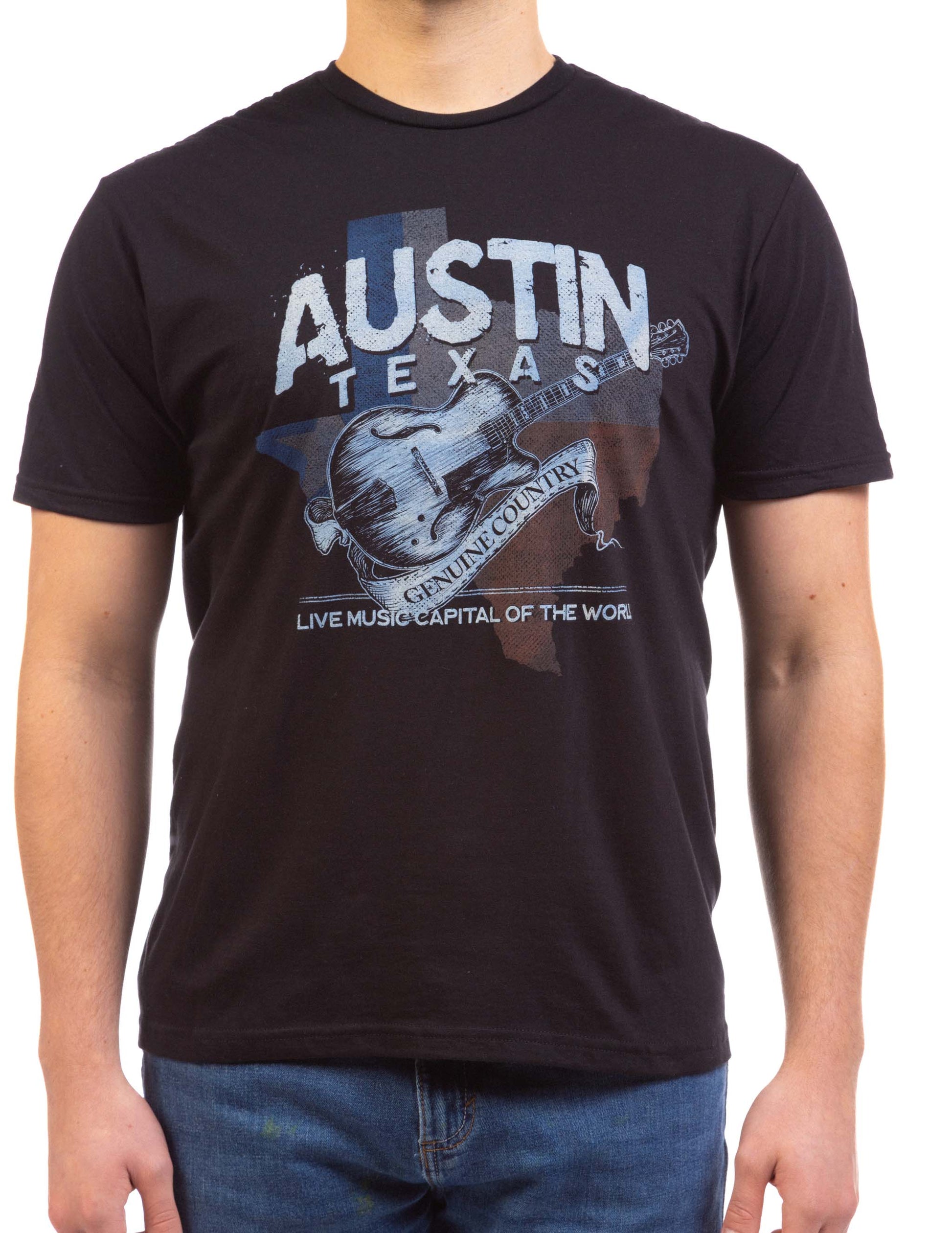 Genuine Austin T-Shirt - BLACK / SM - S/S