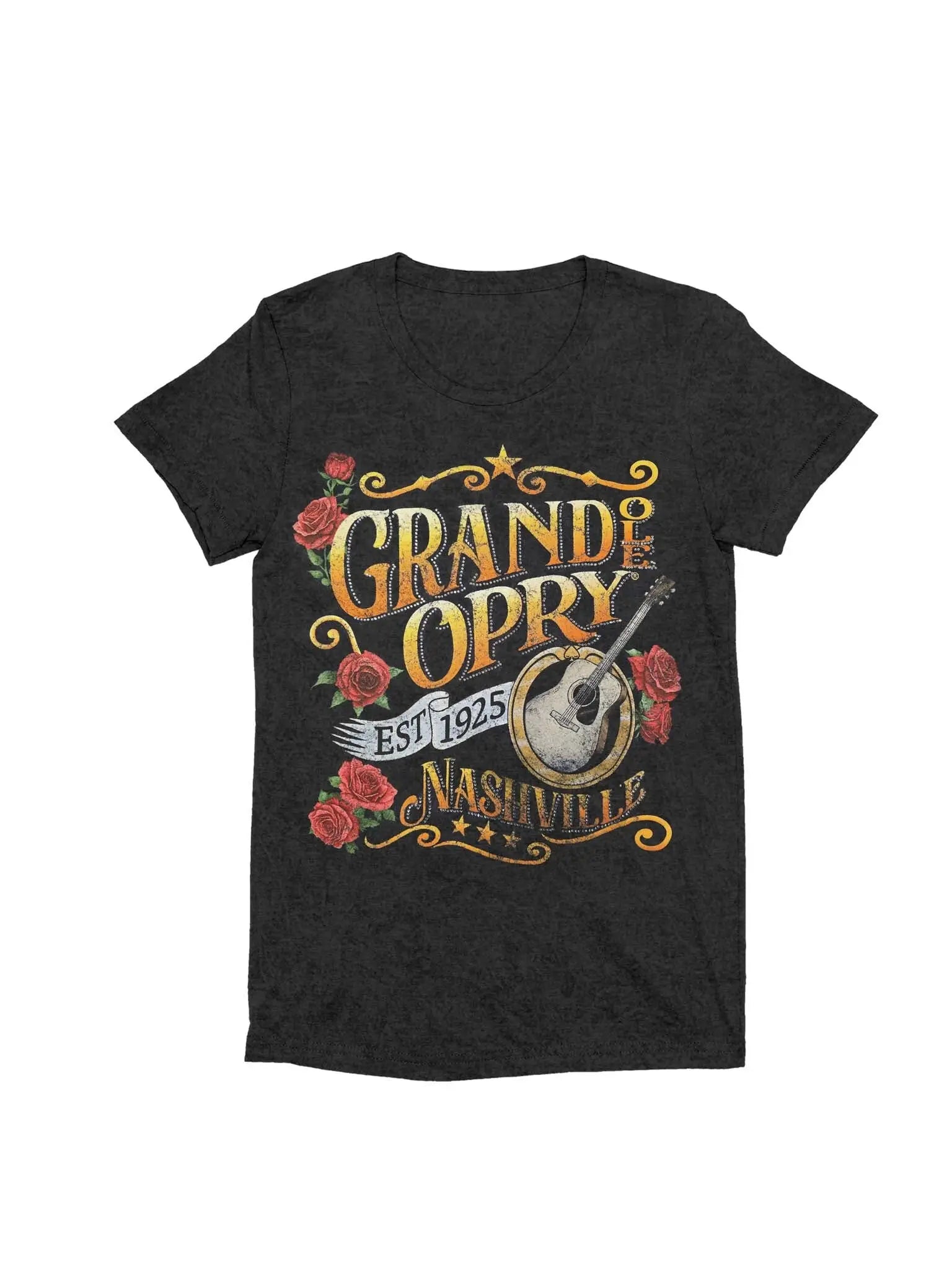 Grand Ole Opry Guitar Rhinestone T-Shirt - OpryShop