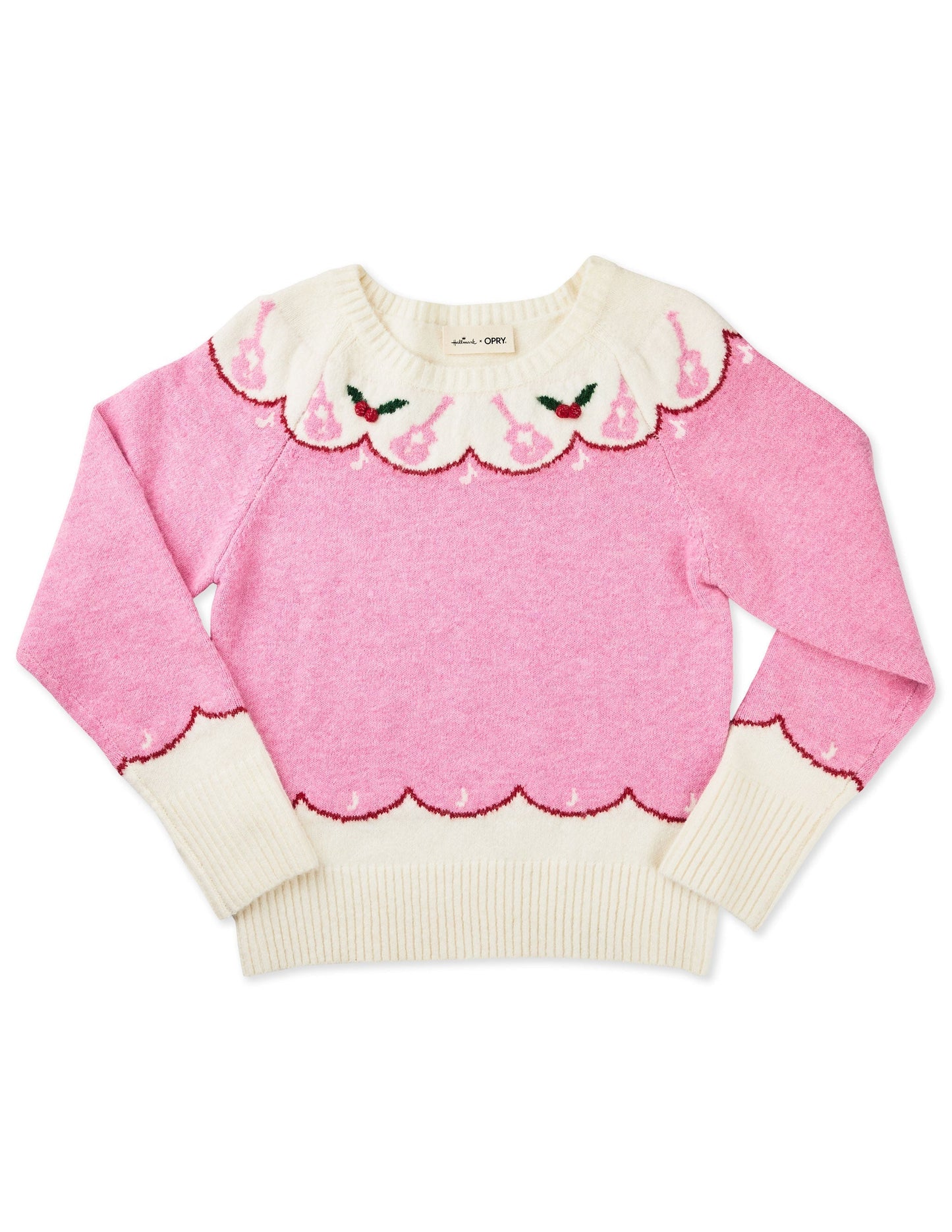 Hallmark x Opry Guitar Christmas Sweater - CREW SWEATSHIRTS