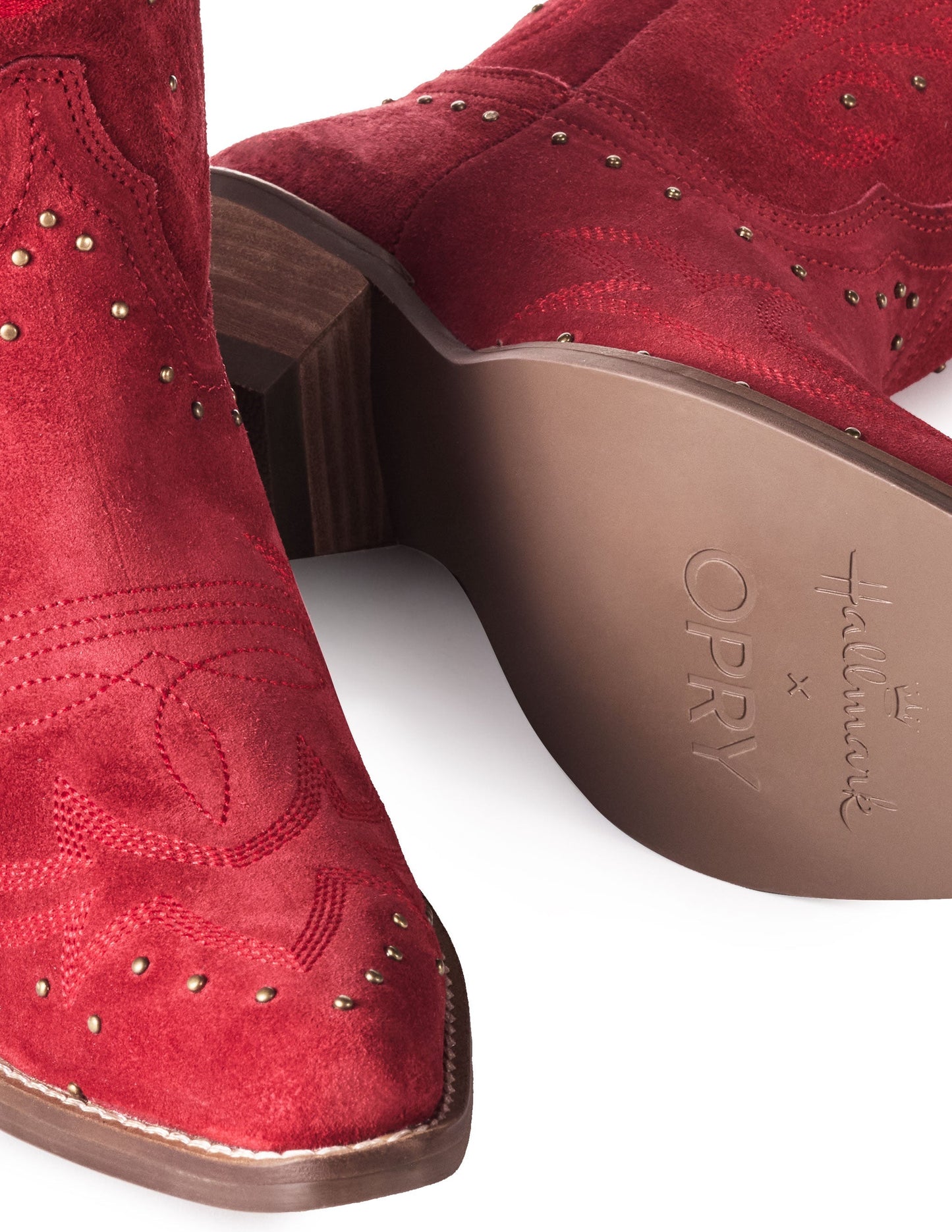 Hallmark x Opry Horseshoe Merlot Boots - BOOTS