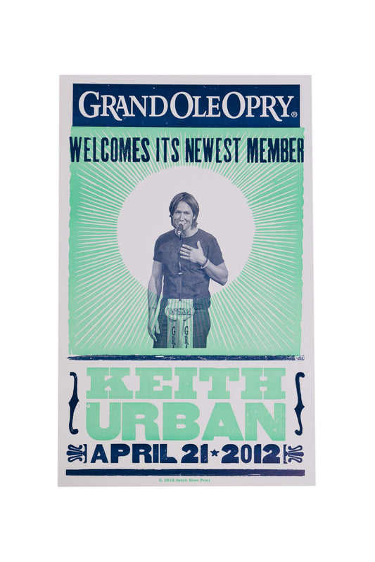 Keith Urban Official Opry Induction Hatch Show Print - POSTERS