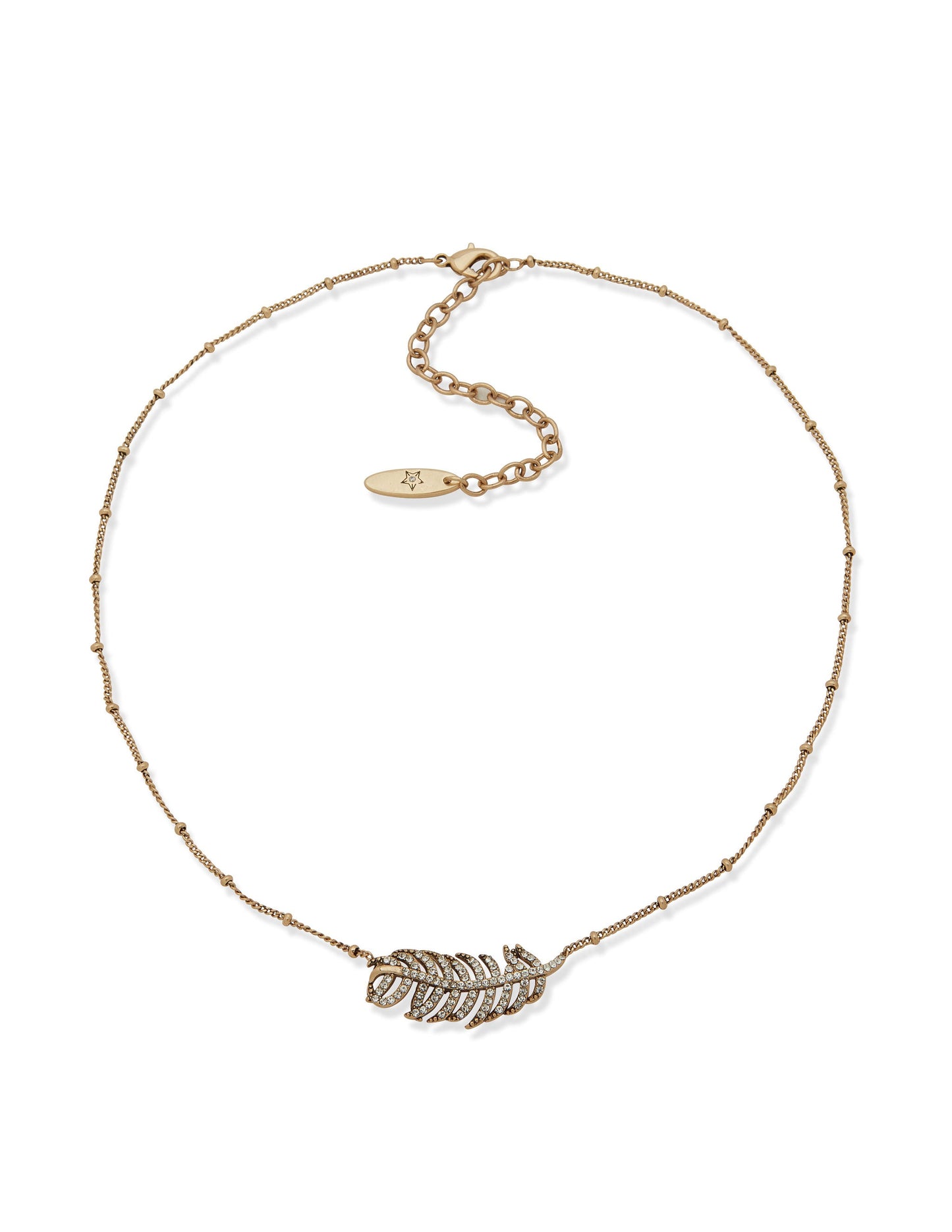 Lainey Wilson Feather Pendant Necklace 16IN - JEWELRY