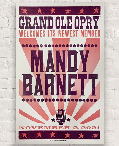 Mandy Barnett Official Opry Induction Hatch Show Print - POSTERS