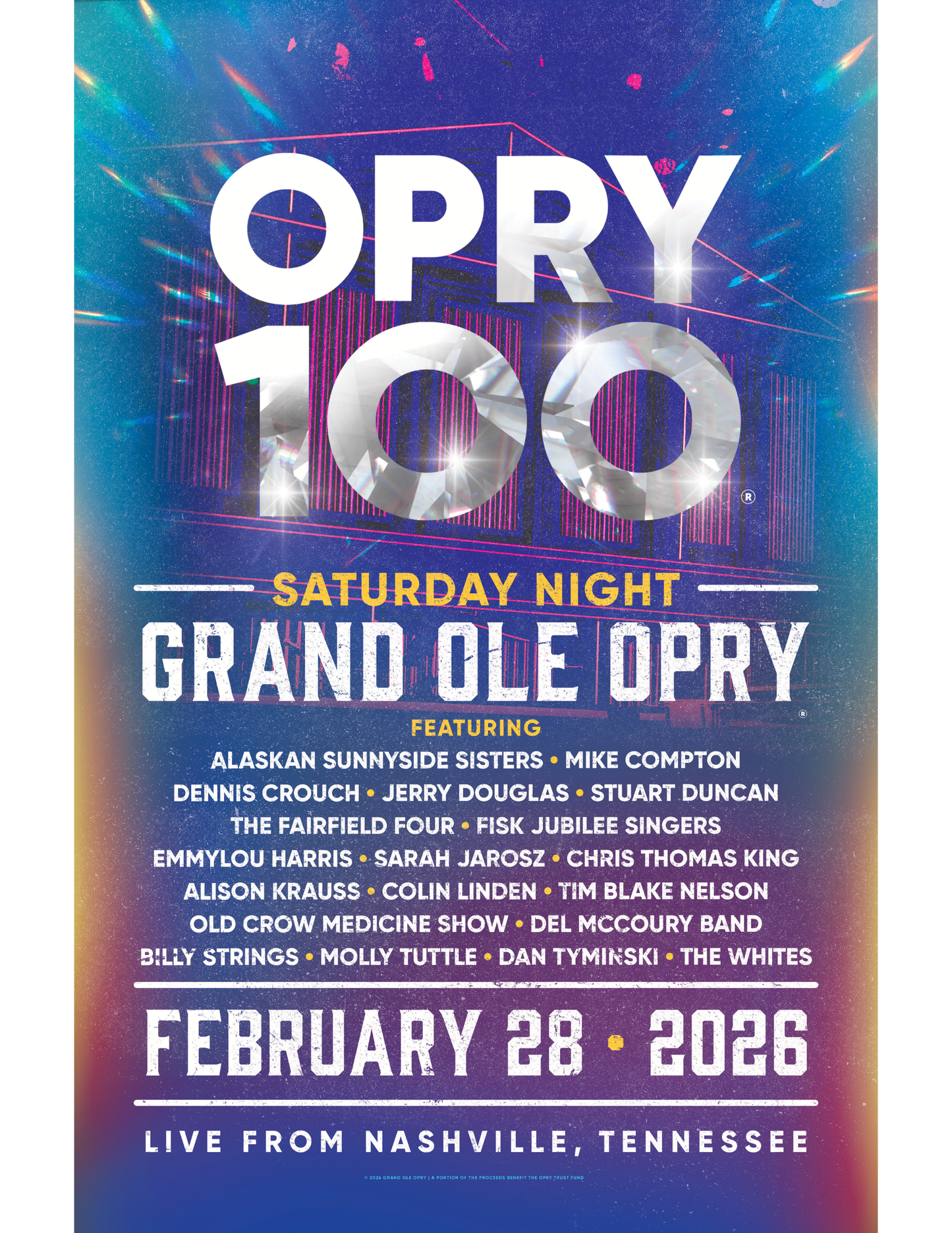 O Brother Where Art Thou? Lineup Poster - February 28 2026 - LINE UP POSTERS