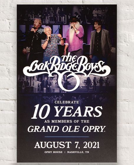 Oak Ridge Boys 10th Anniversary Poster - POSTERS