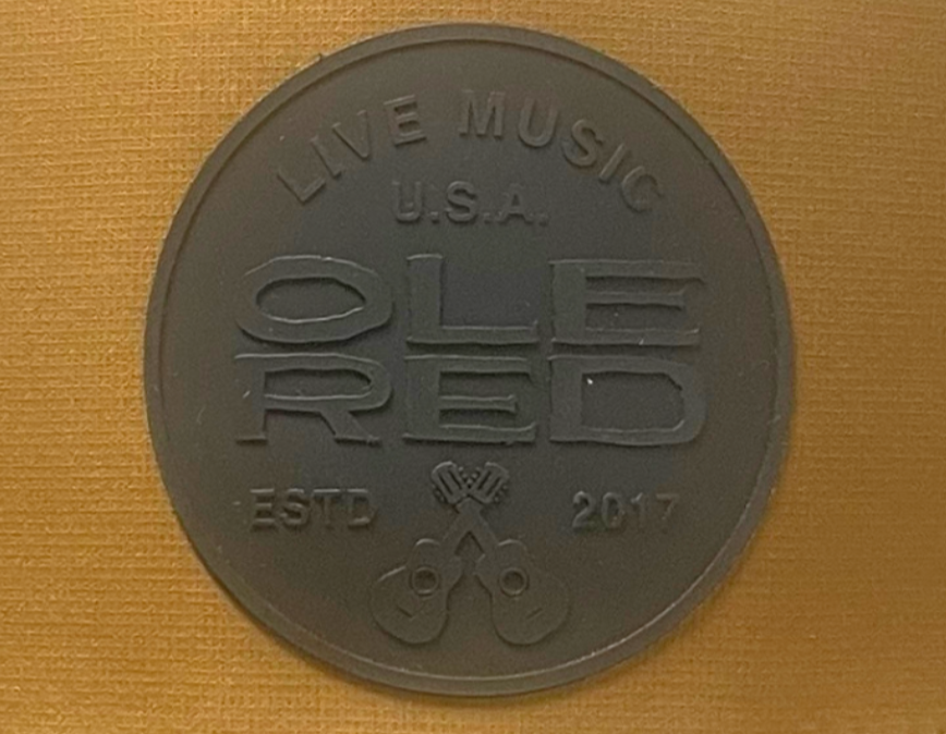 Ole Red Crossed Guitar Silicone Patch Hat - HATS