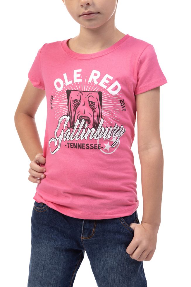 Ole Red Gatlinburg Youth Burst T-Shirt - PINK / SM - KIDS APPAREL