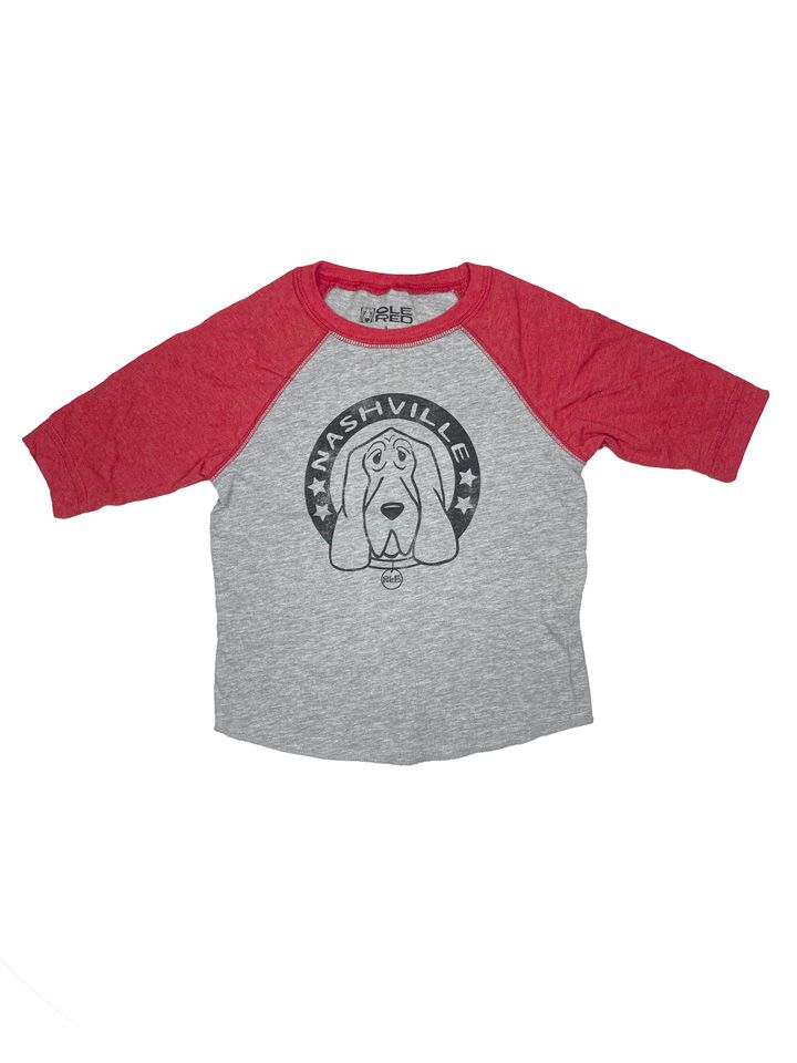 Ole Red Nashville Toddler Dog Raglan - KIDS APPAREL