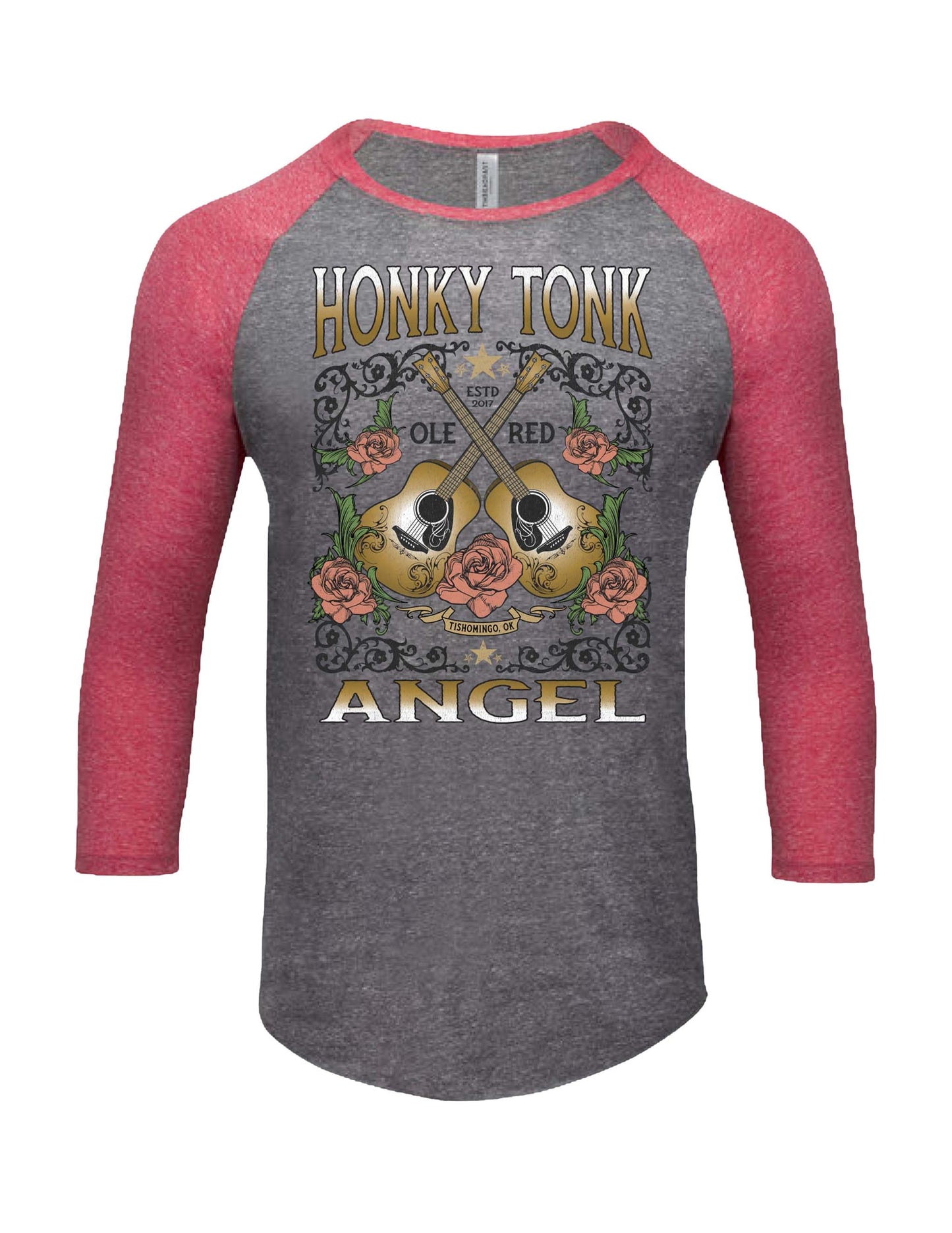 Ole Red Tishomingo Honky-Tonk Angel Raglan - S/S