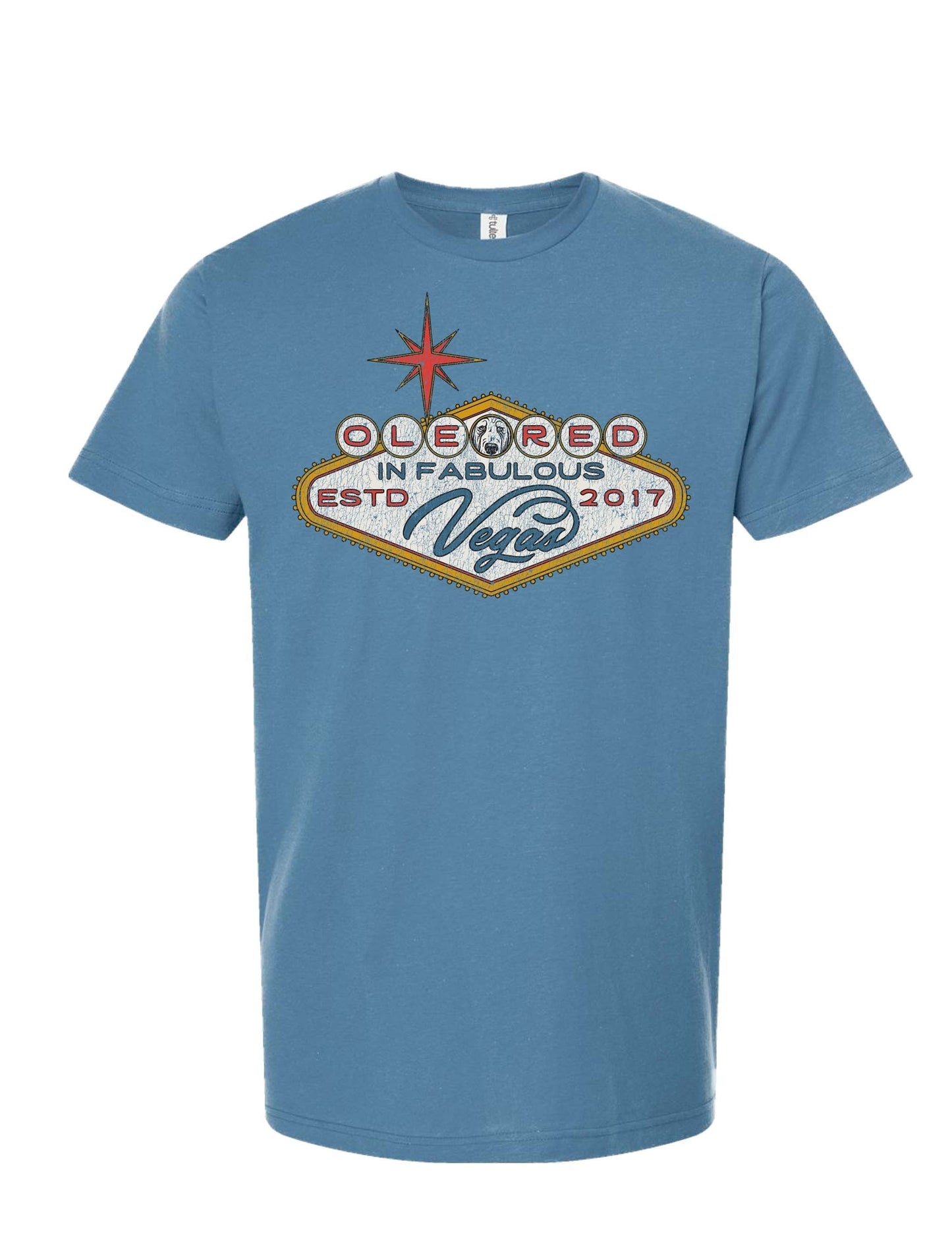 Ole Red Vegas Fabulous Sign T-Shirt - BLUE / SM - S/S
