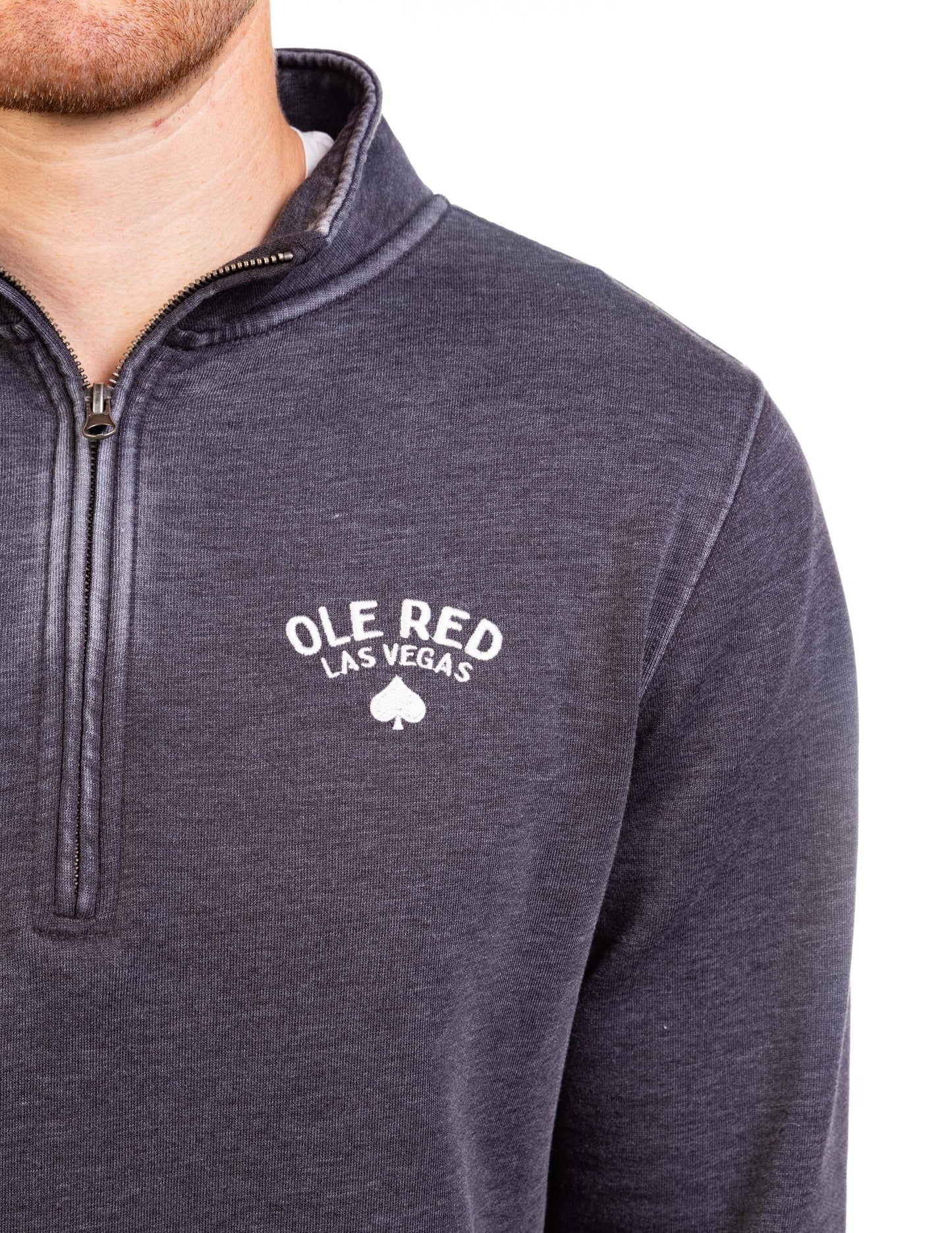 Ole Red Vegas Spade Quarter Zip Pullover - FLEECE
