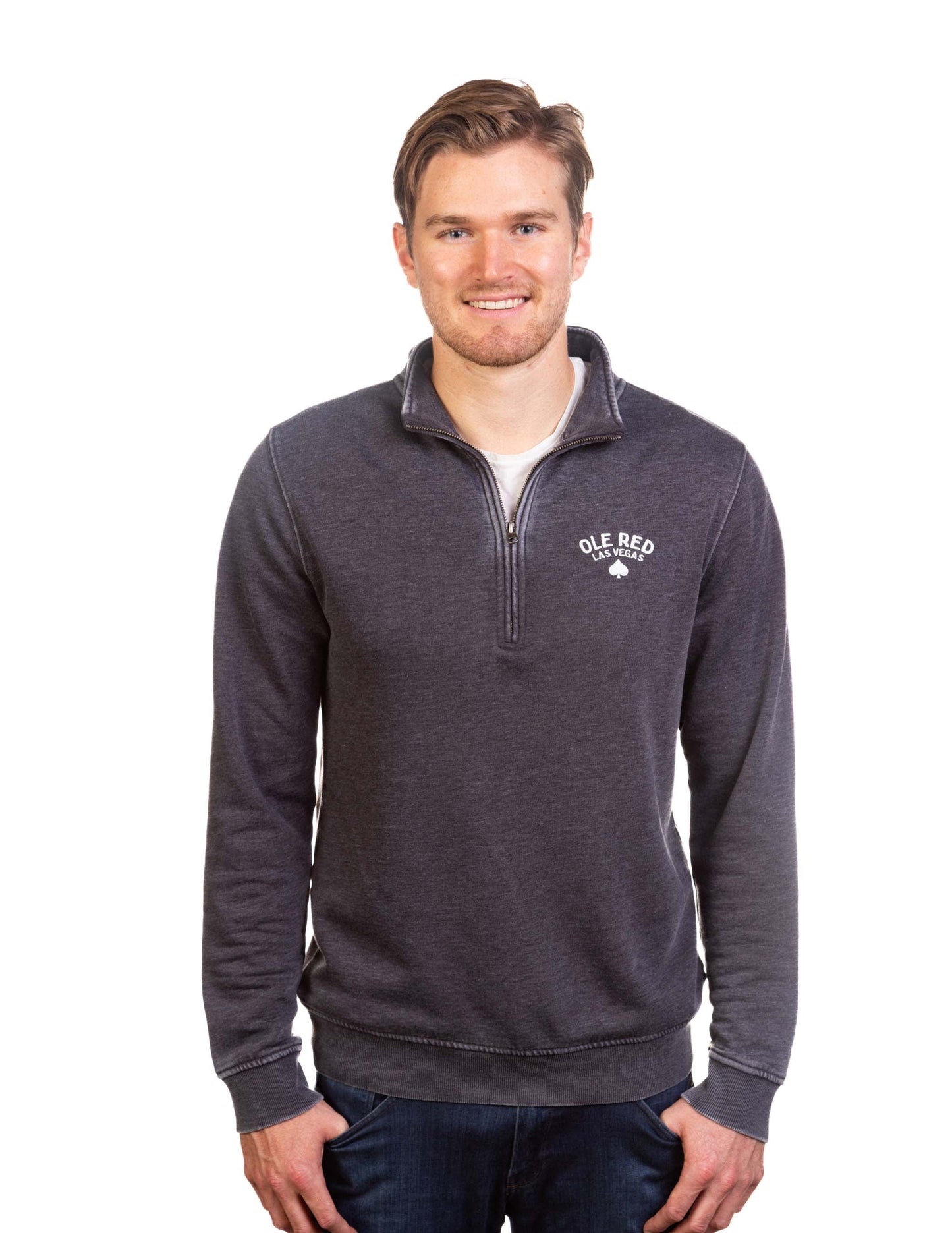 Ole Red Vegas Spade Quarter Zip Pullover - FLEECE