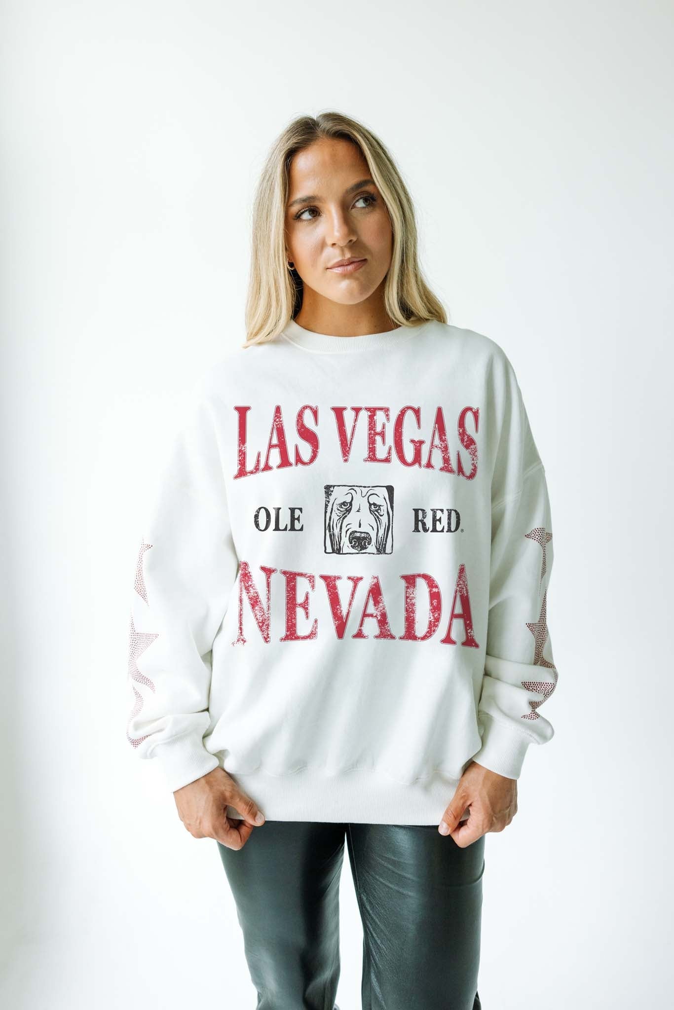 Ole Red Vegas Women’s Star Studded Crew - FLEECE