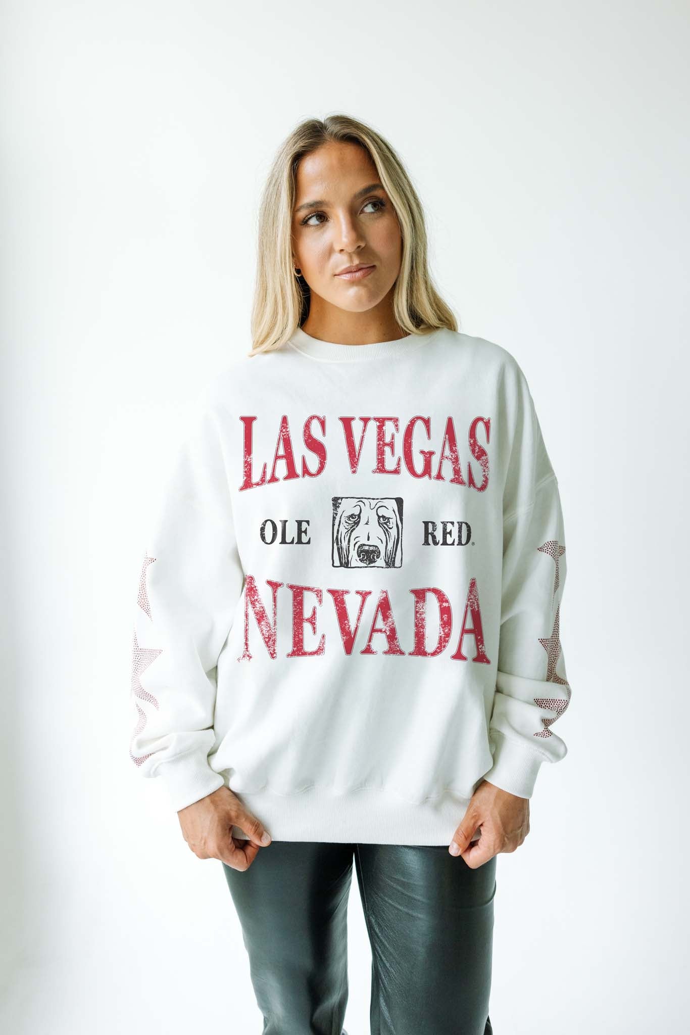 Ole Red Vegas Women’s Star Studded Crew - FLEECE