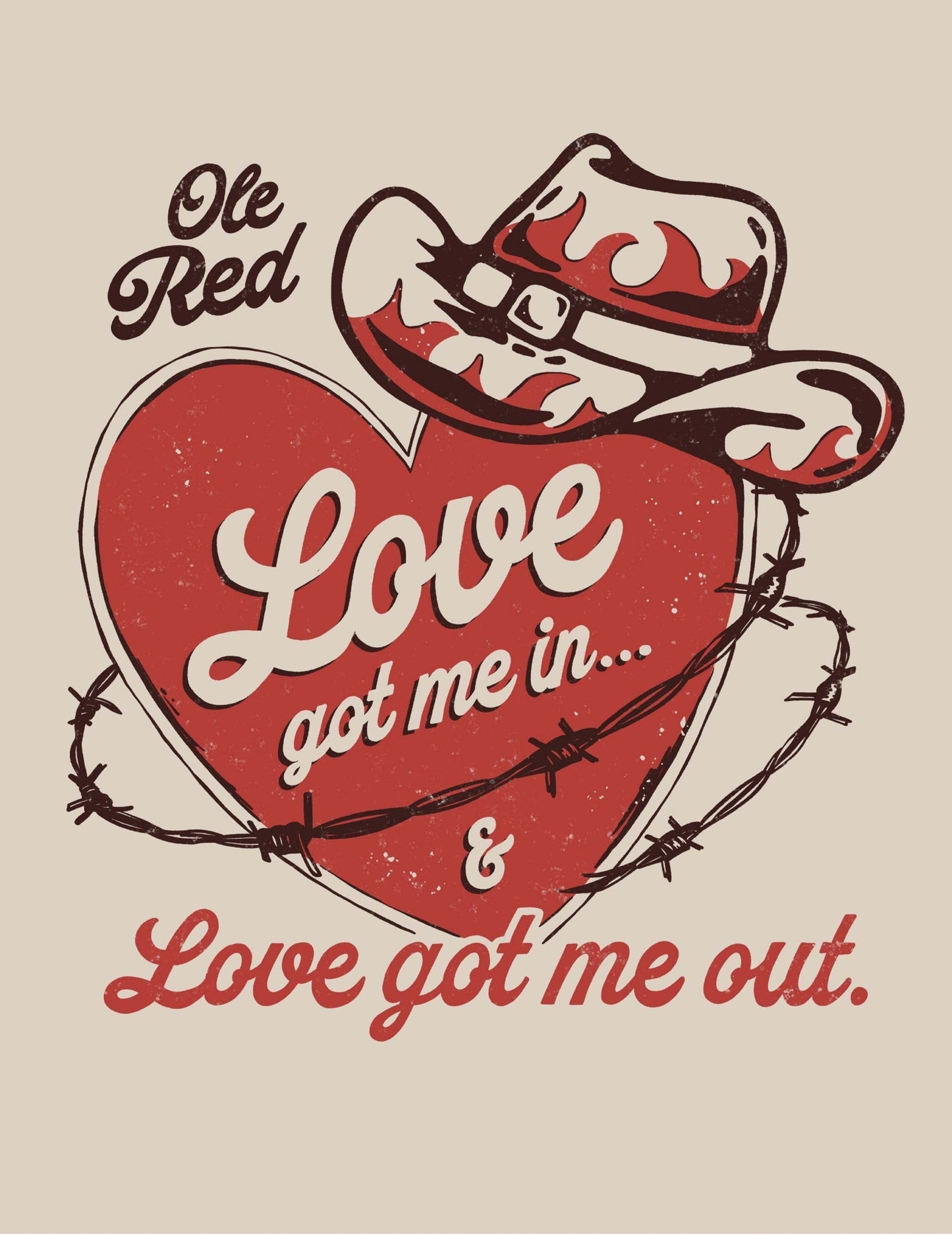 Ole Red Women’s Love In Love Out T-Shirt - S/S