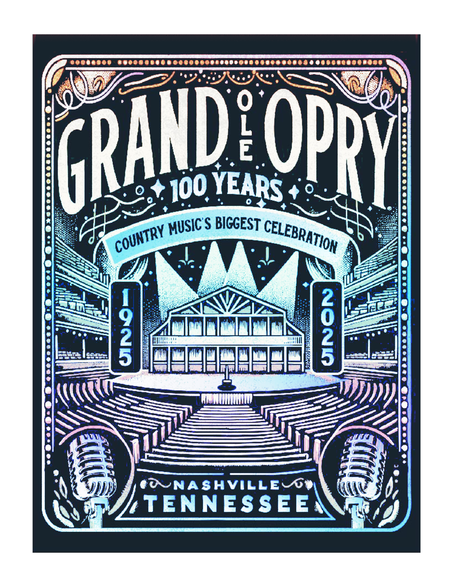 Opry 100 Milestone Holographic Poster - POSTERS