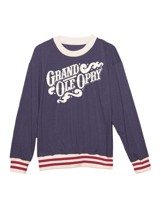 Opry 100 Retro Logo Varsity Crew Fleece - CREW SWEATSHIRTS