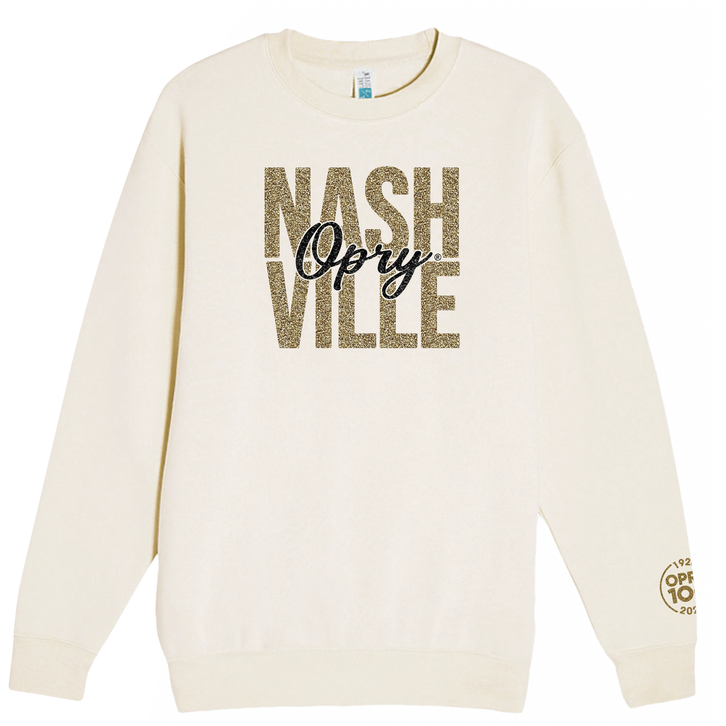 Opry 100 Super Glitter Nashville Crew - FLEECE