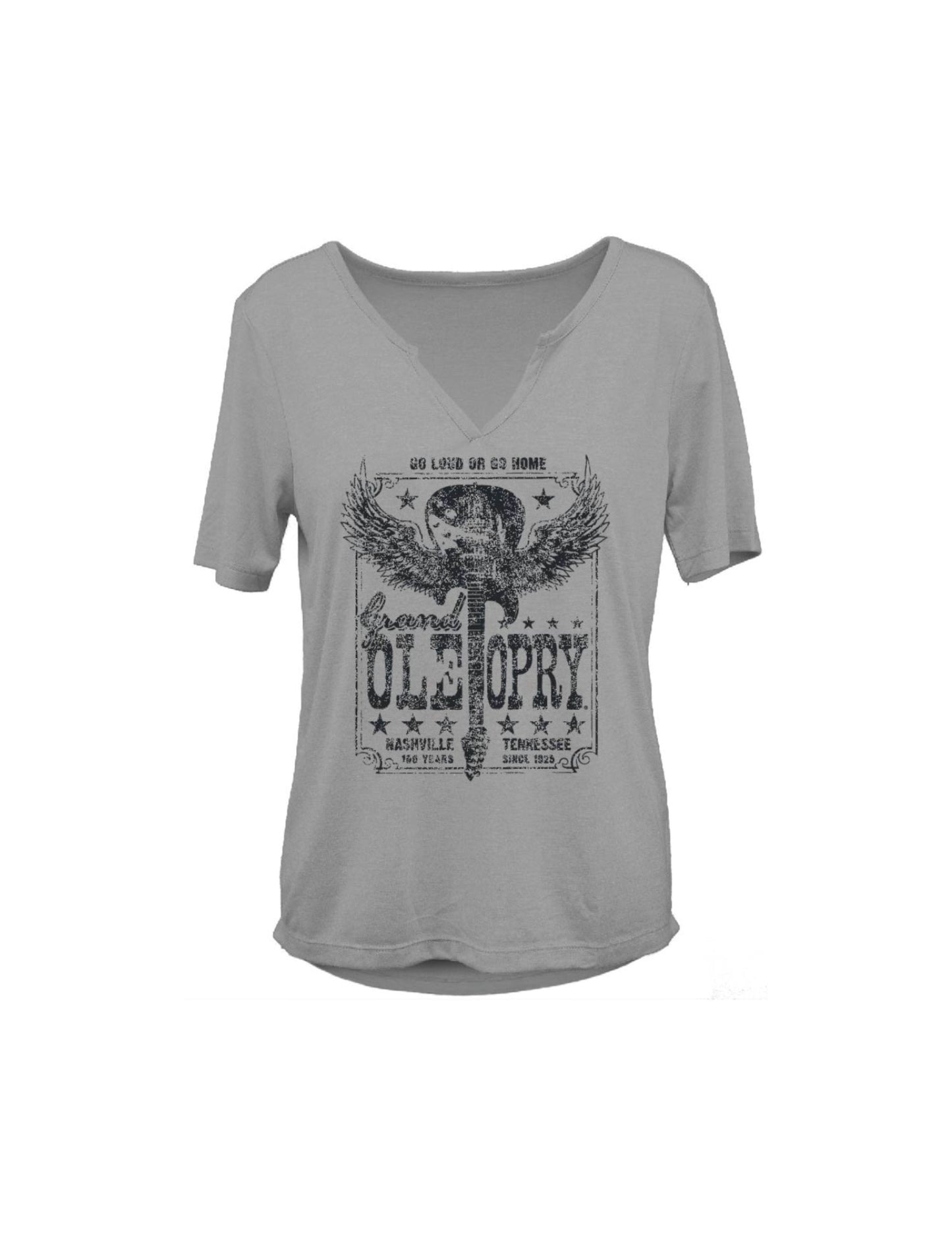 Opry 100 Women’s Play It Loud V-Notch T-Shirt - CREWS