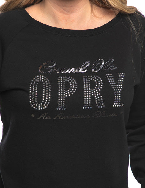 Opry Classic Bling Crew - BLACK / SM - FLEECE