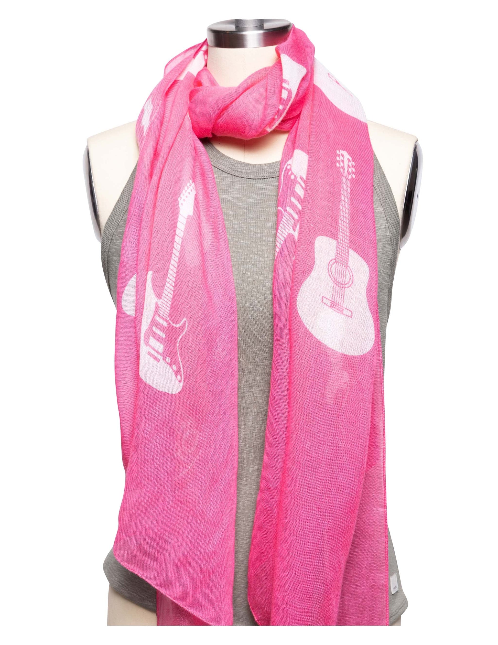 Opry Guitar Pink Scarf - SCARVES