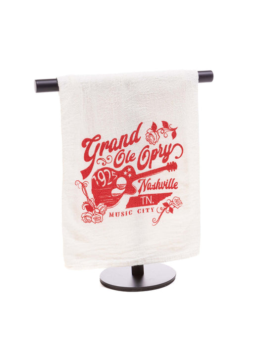 Opry Guitar Rose Tea Towel - KITCHEN