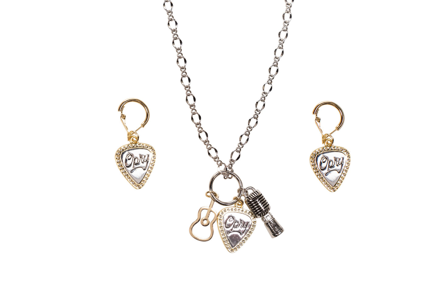 Opry Mixed Metal Charm Necklace - JEWELRY