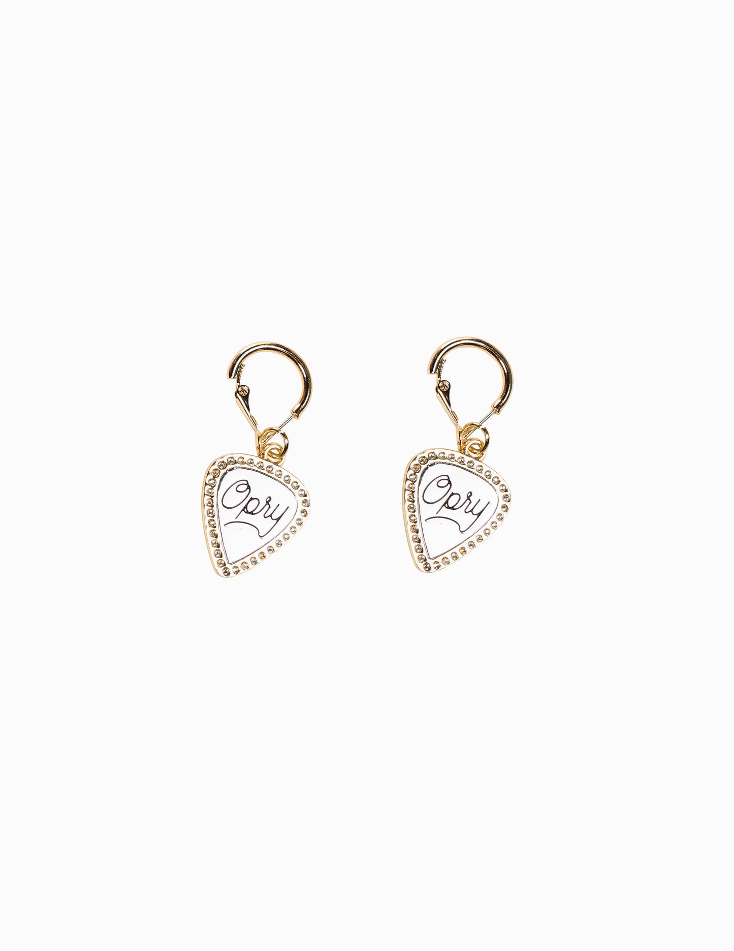Opry Mixed Metal Guitar Pick Earrings - JEWELRY