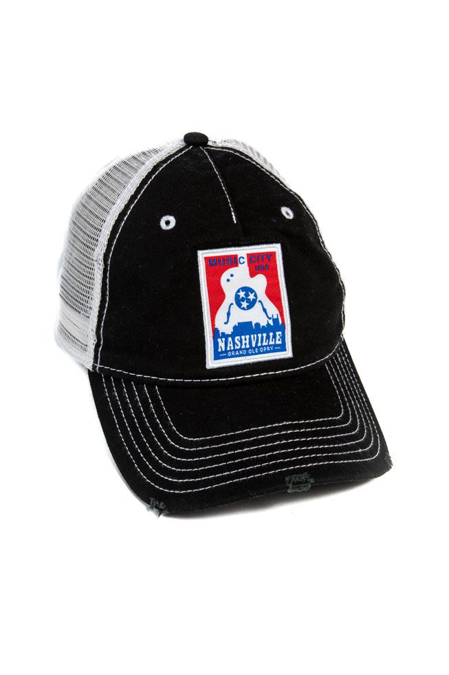Opry Nashville Guitar Trucker Hat - BASEBALL