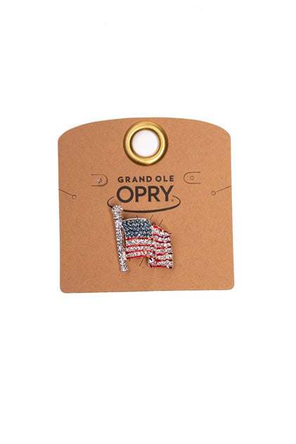 Rhinestone USA Flag Pin Default Title
