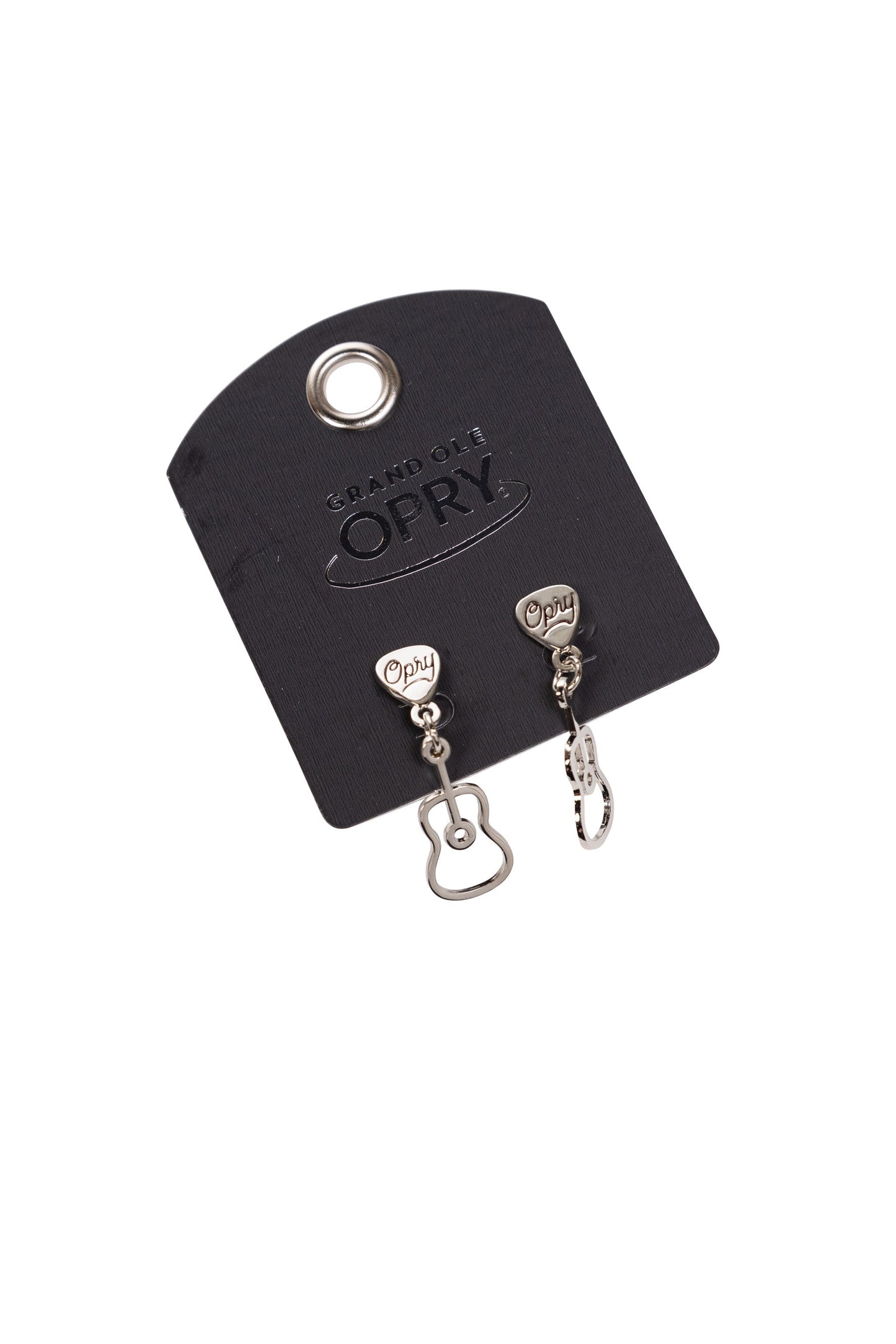 Opry Sliver Guitar Charm Earrings - JEWELRY