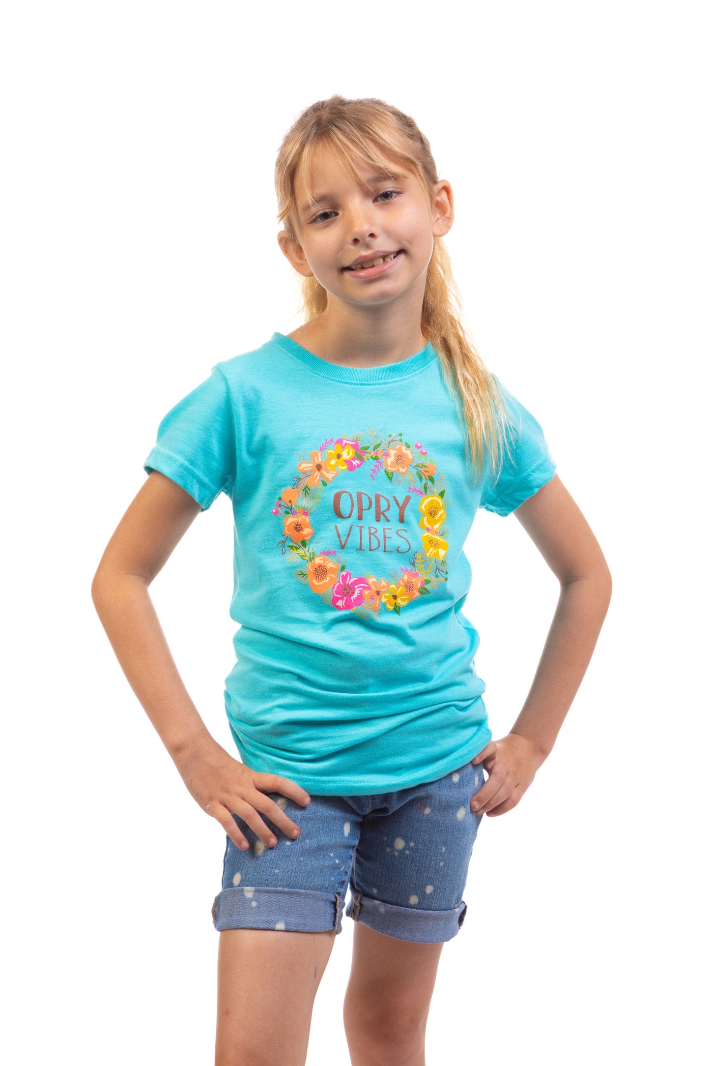 Opry Vibes Girl’s T-Shirt - BLUE / XS - KIDS APPAREL