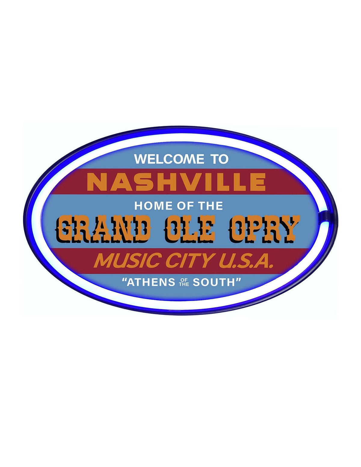 Opry Welcome LED Oval Sign - DECOR